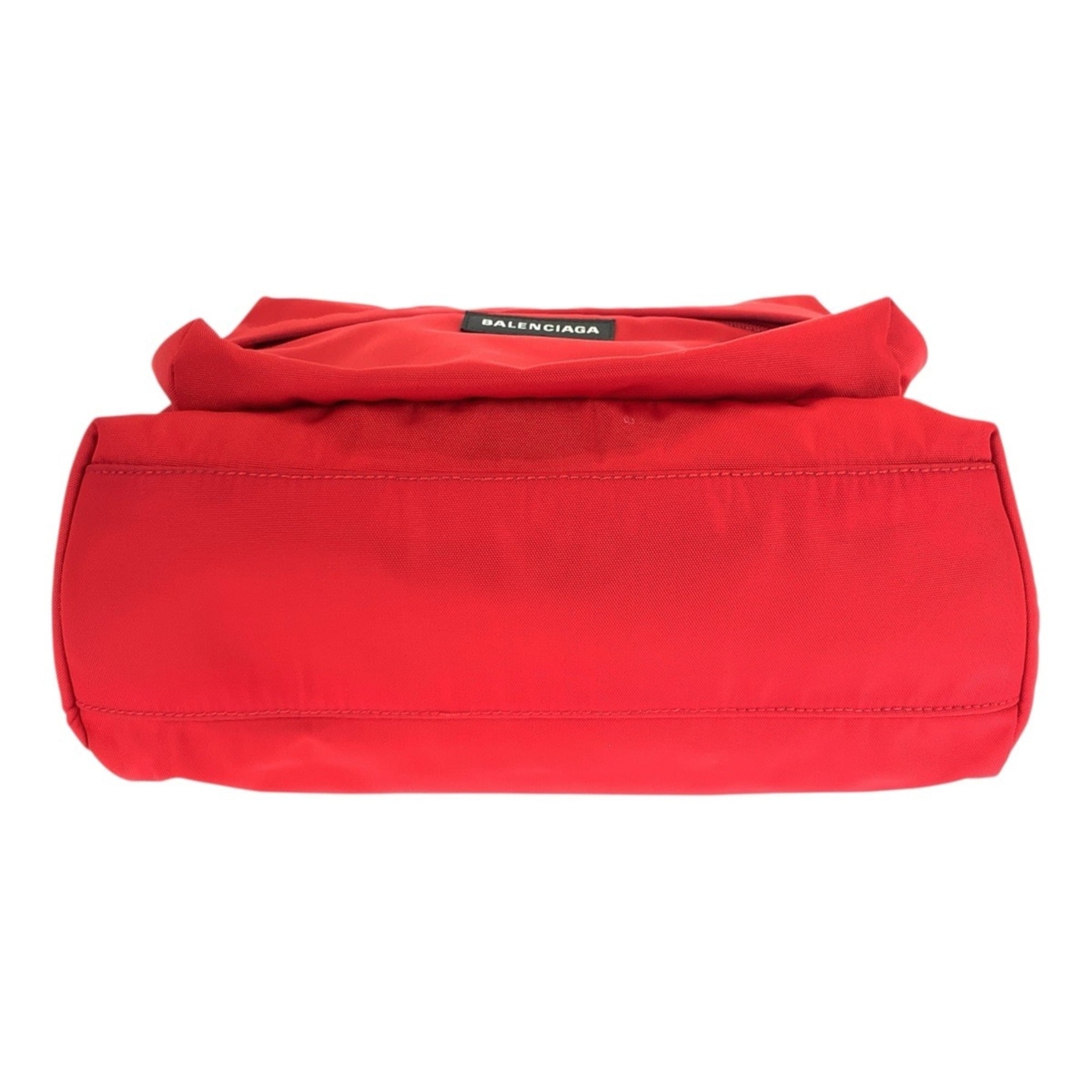 Balenciaga Black Red Color Canvas Backpack