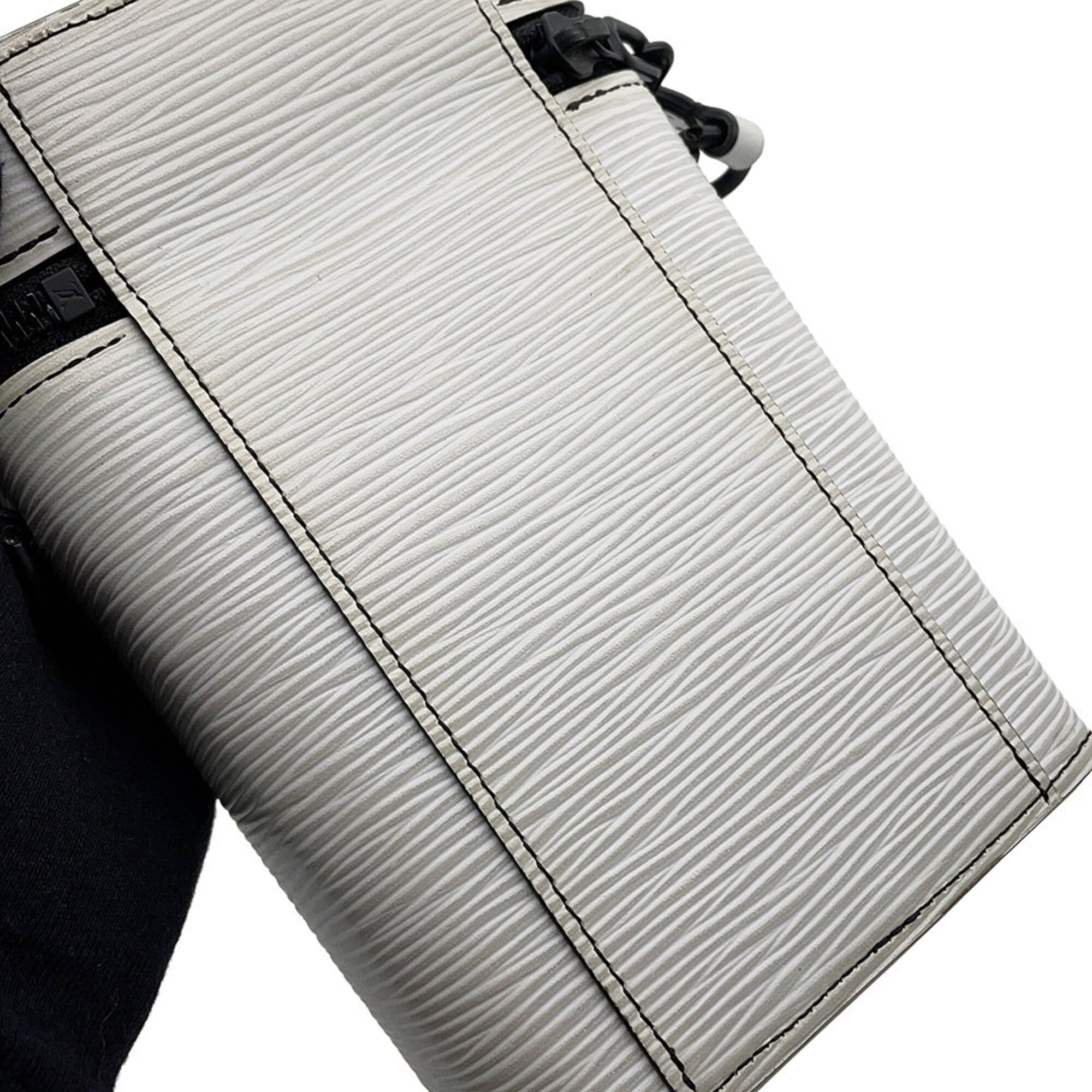 Louis Vuitton Epi Black Blanc White Epi Leather Shoulder Bag