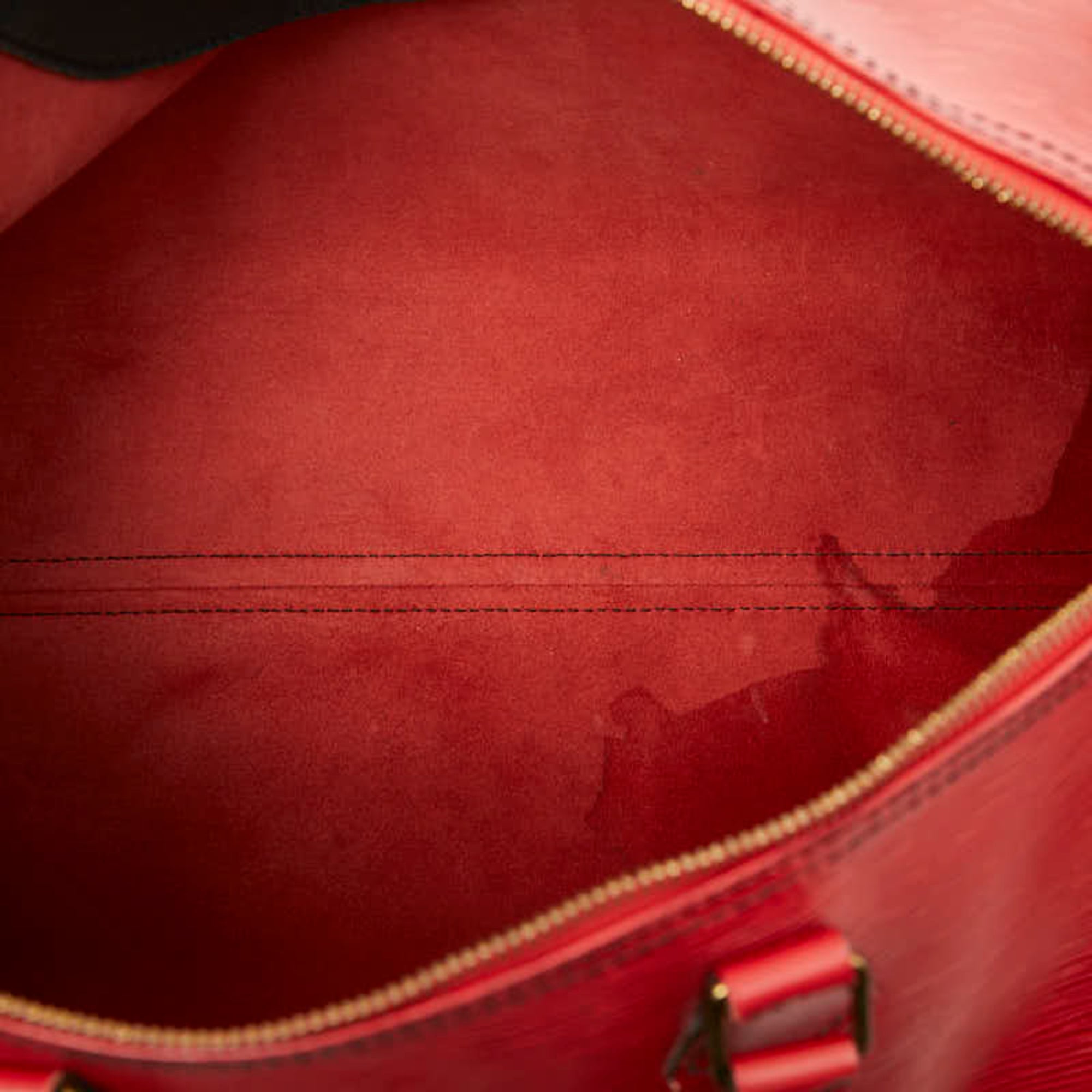 Louis Vuitton Epi Castilian Red Leather Boston Bag Handbag