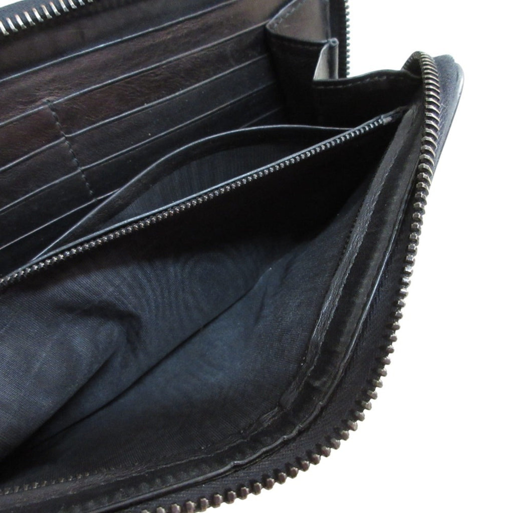Bottega Veneta Black Leather Long Wallet (Bi-Fold)