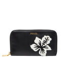 Prada Black Leather Long Wallet (Bi-Fold)