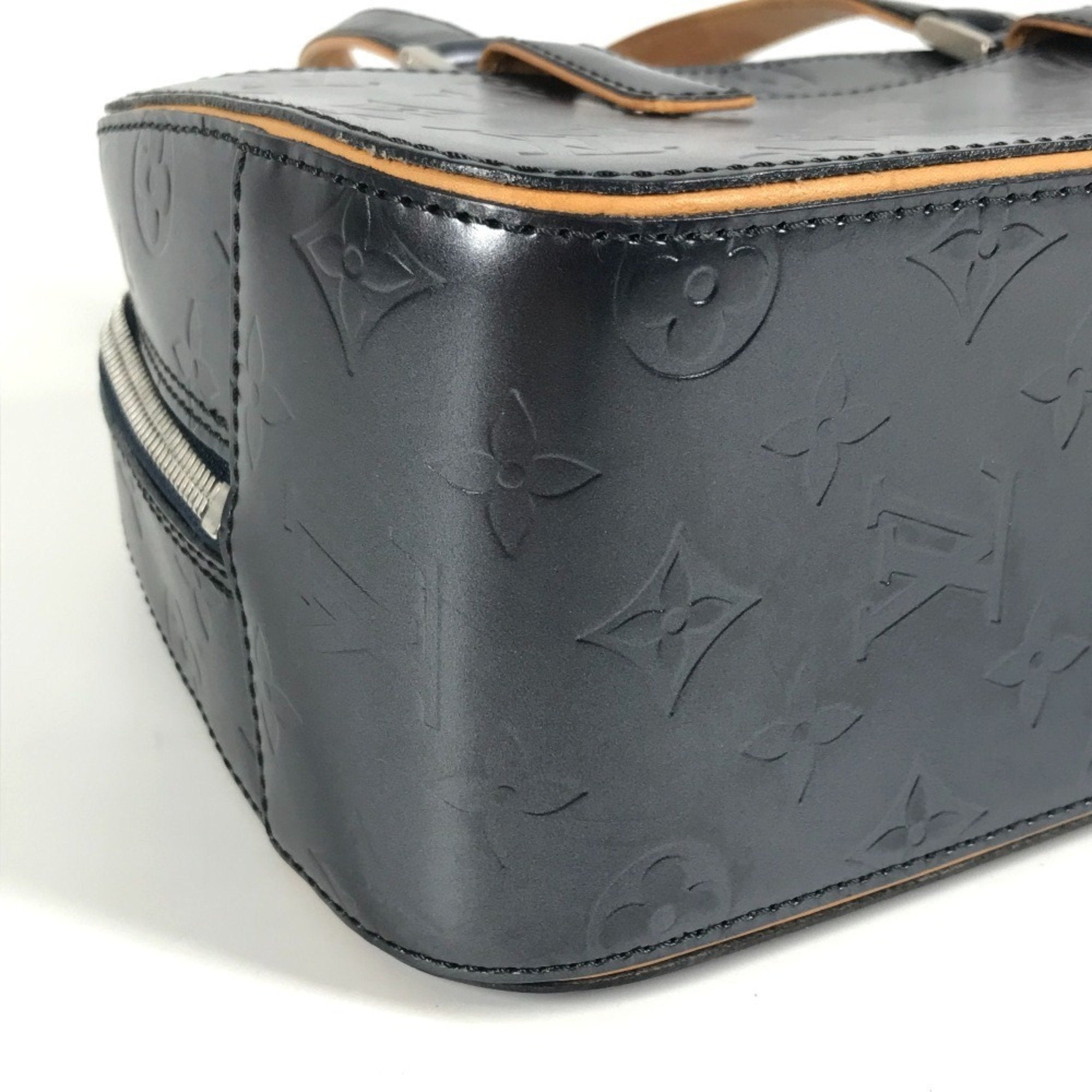 Louis Vuitton Navy Monogram Mat Boston Bag Handbag