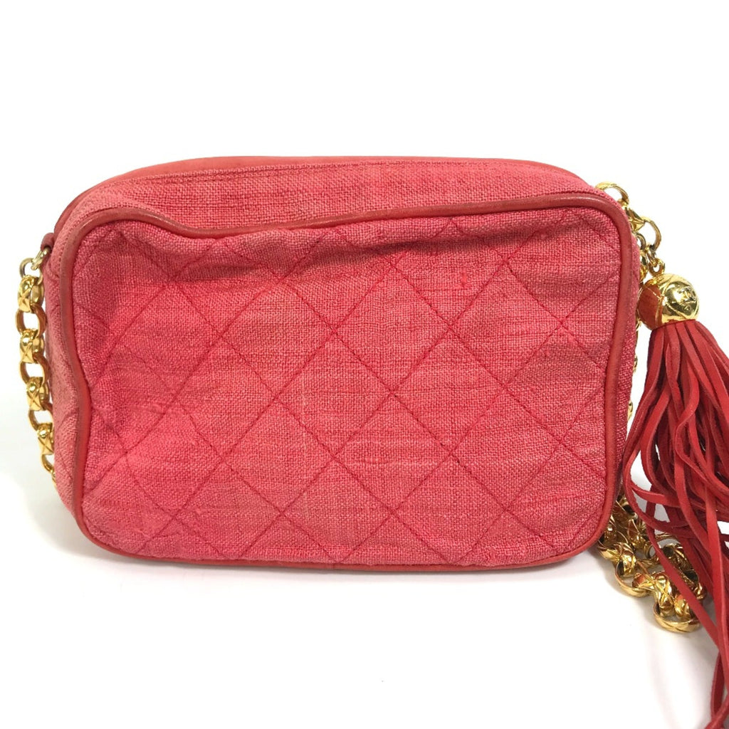 Chanel Red Cloth Shoulder Bag