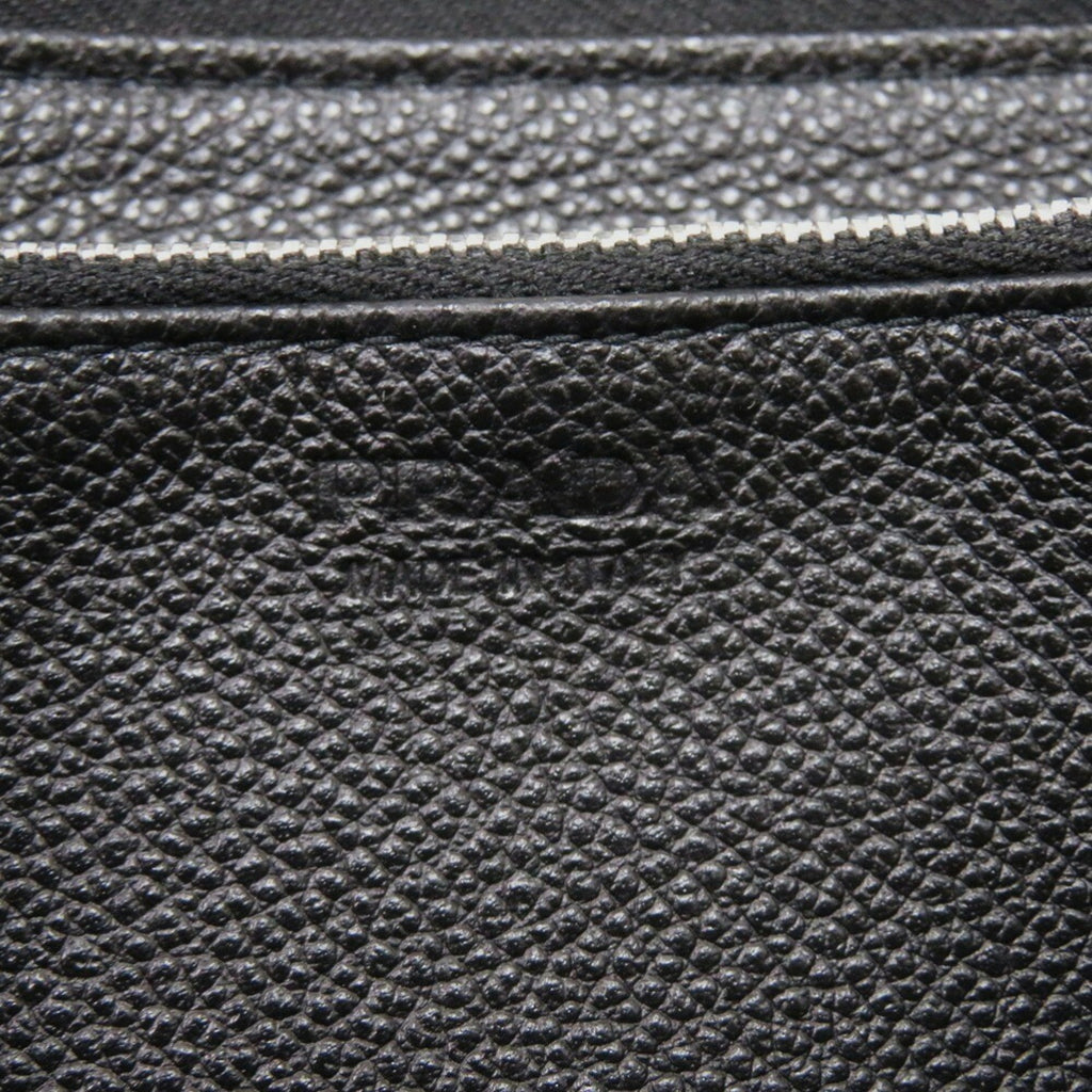 Prada Black Leather Long Wallet (Bi-Fold)