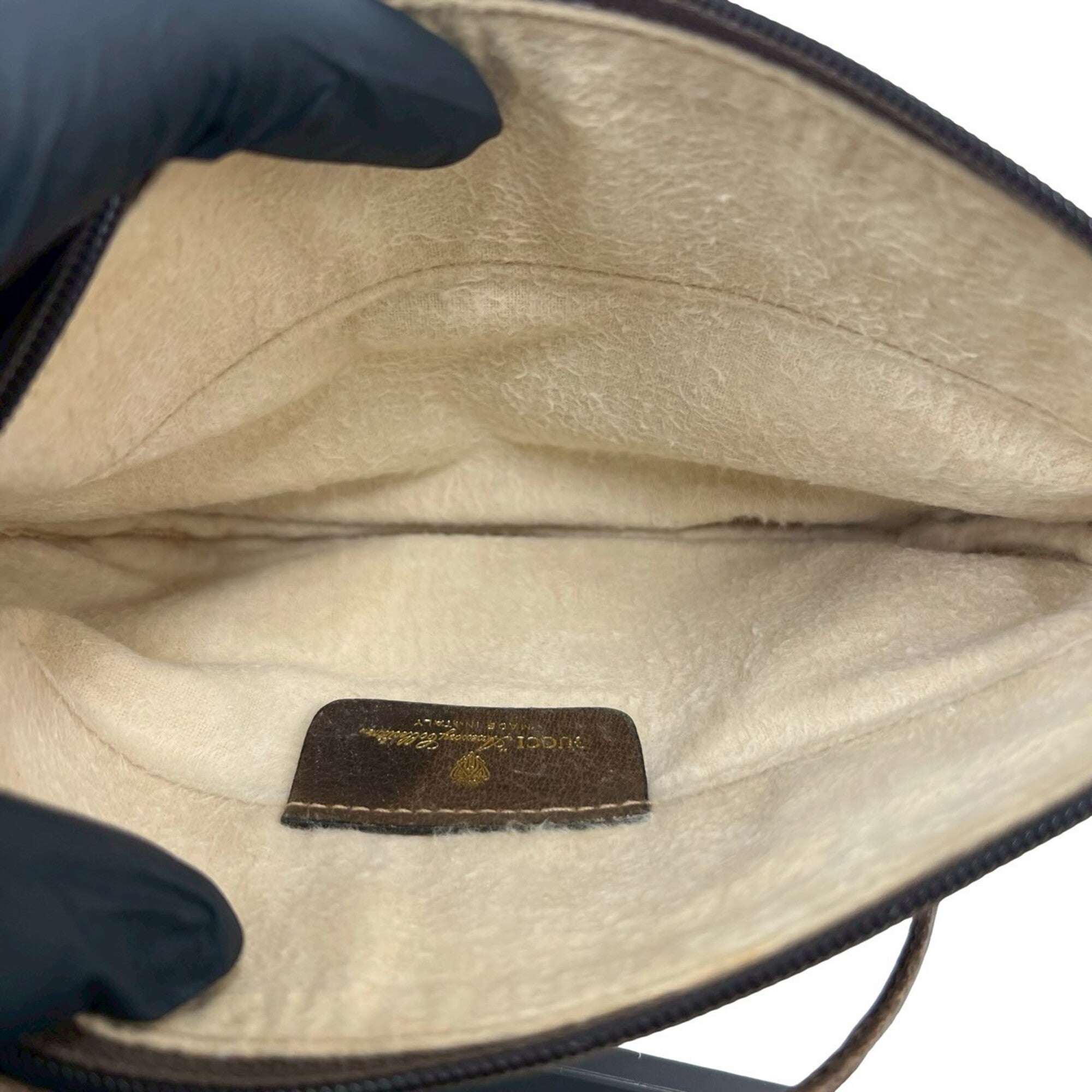 Gucci Brown Pvc Leather Pochette Shoulder Bag (Pre-Owned)