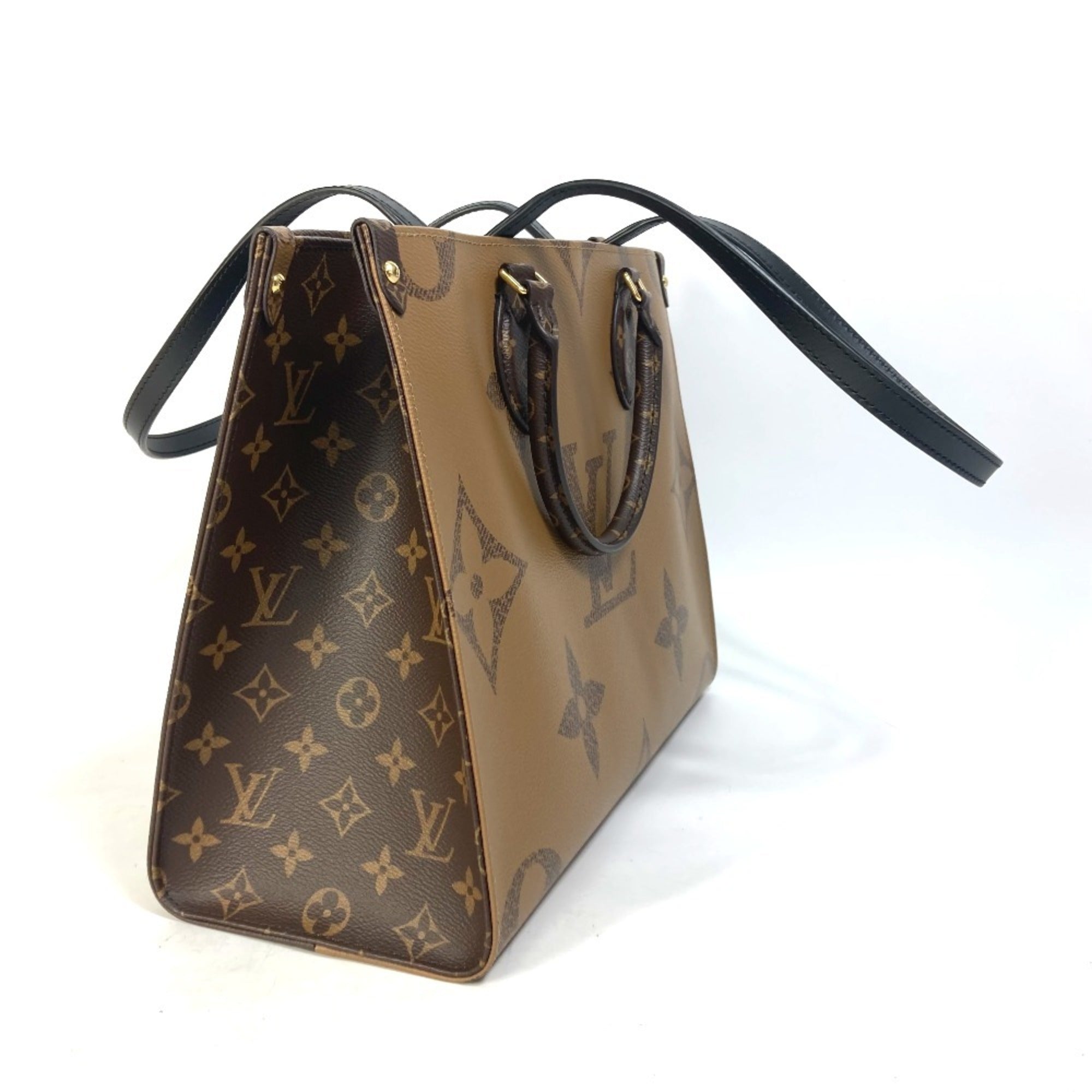 Louis Vuitton Beige Brown Monogram Shoulder Bag Tote Bag