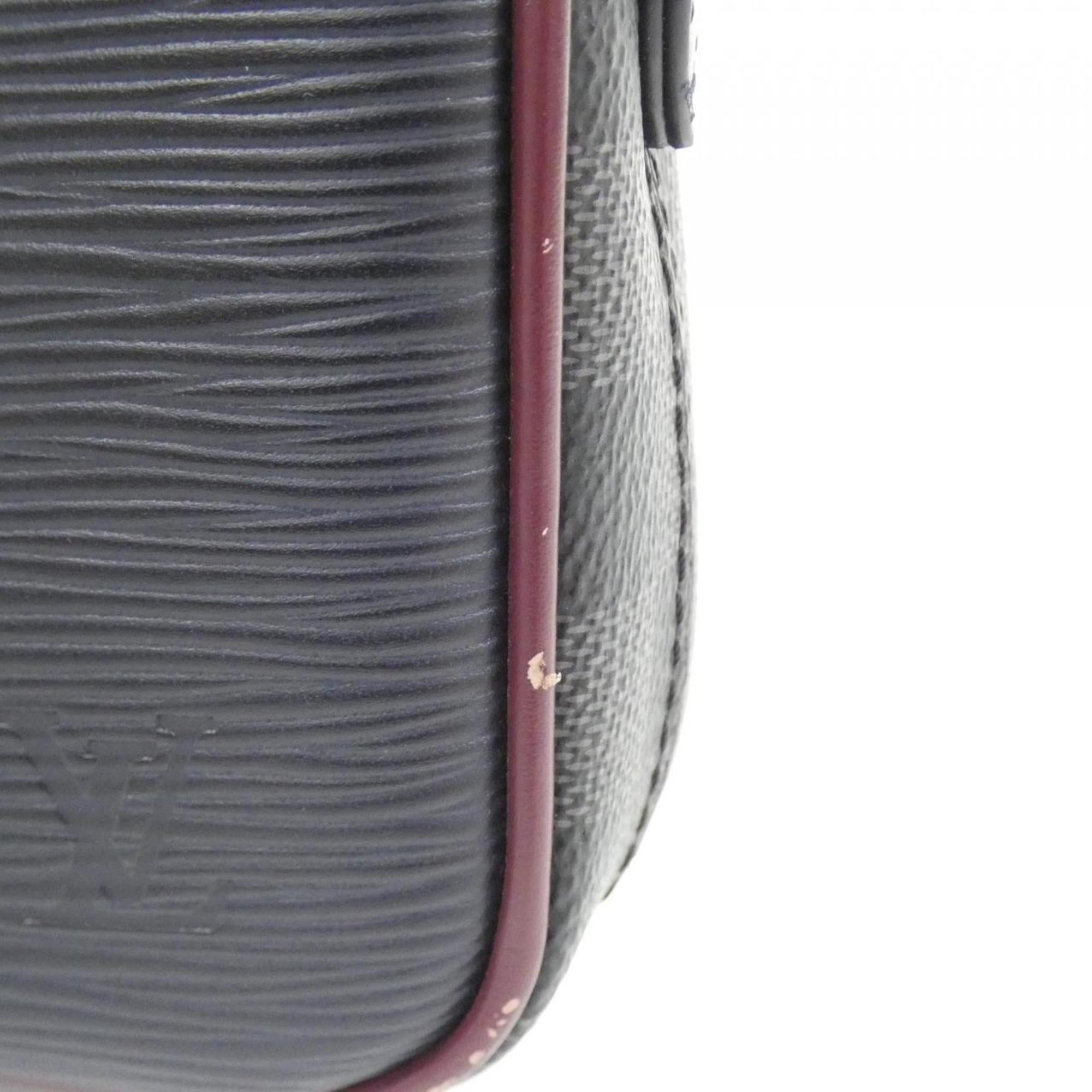 Louis Vuitton Graphite Coated Canvas Leather Shoulder Bag