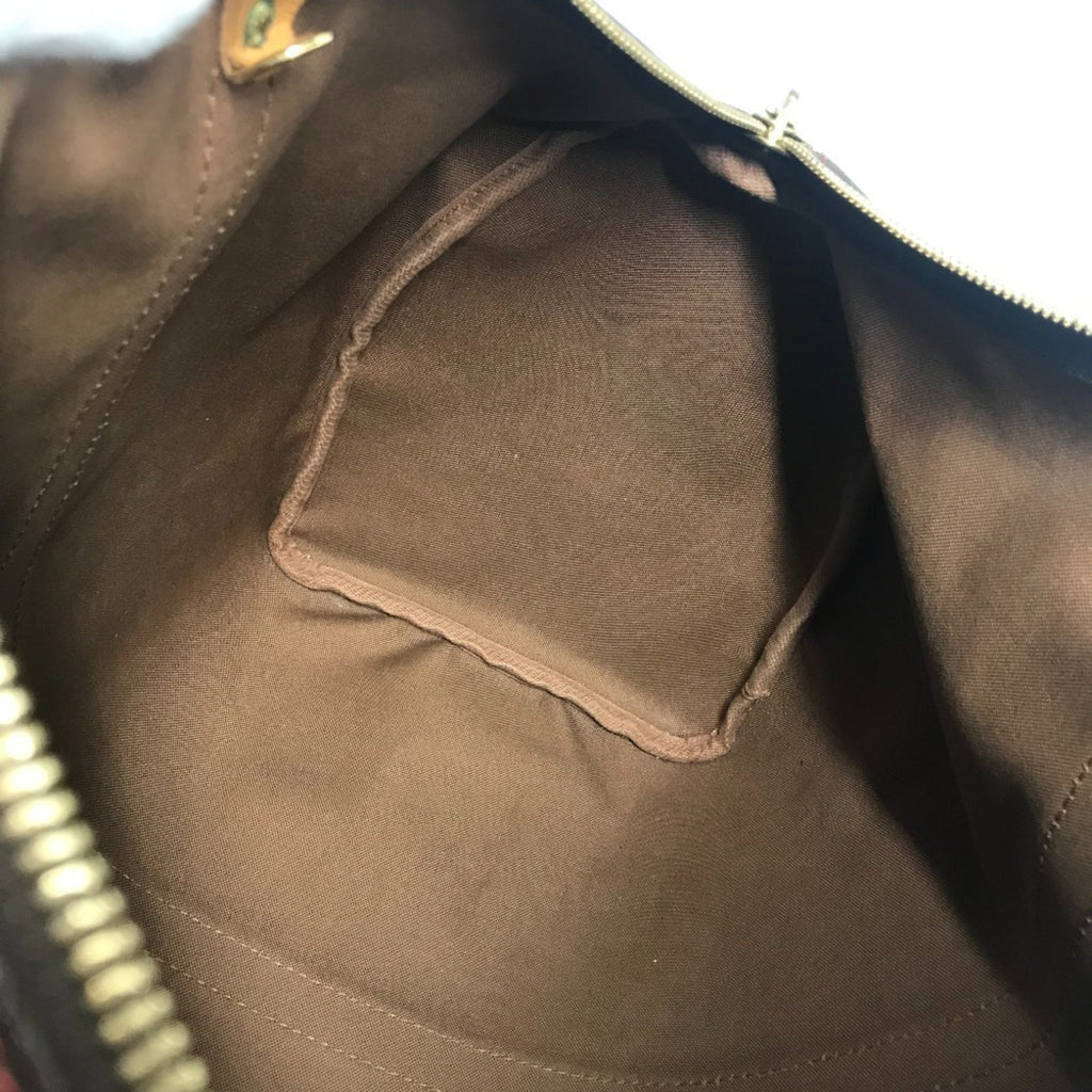 Louis Vuitton Brown Monogram Cherry Red Color Monogram Boston Bag