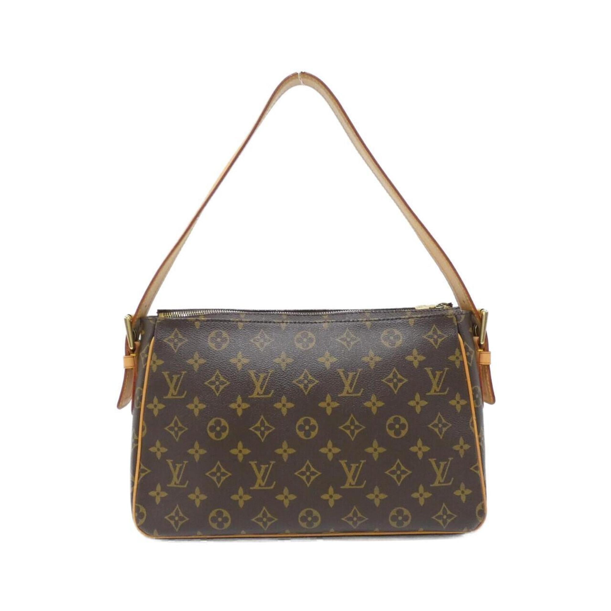 Louis Vuitton Brown Coated Canvas Shoulder Bag