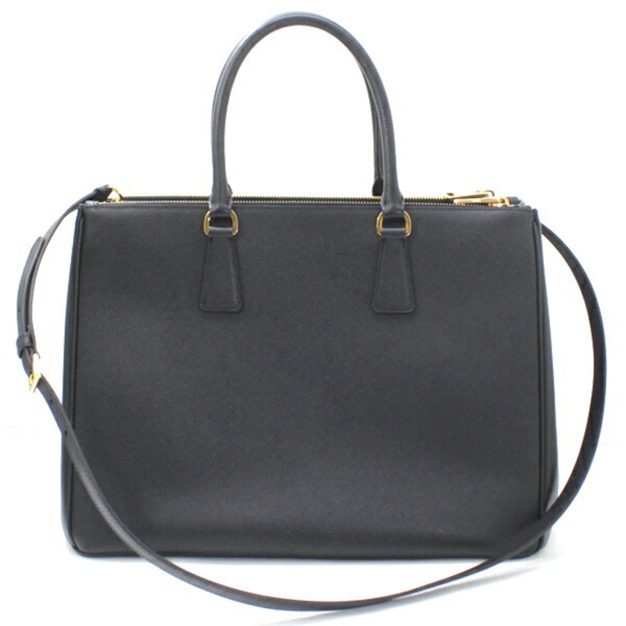 Prada Black Nero Saffiano Lux Handbag Shoulder Bag Tote Bag