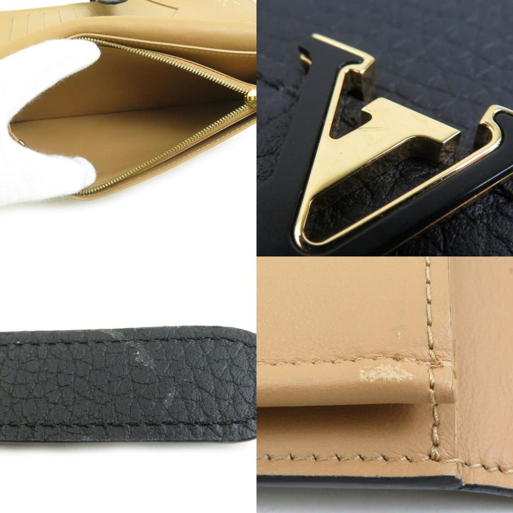 Louis Vuitton Black Leather Long Wallet