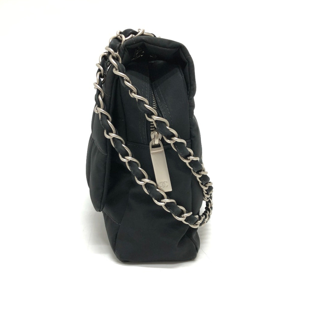 Chanel Black Cloth Shoulder Bag