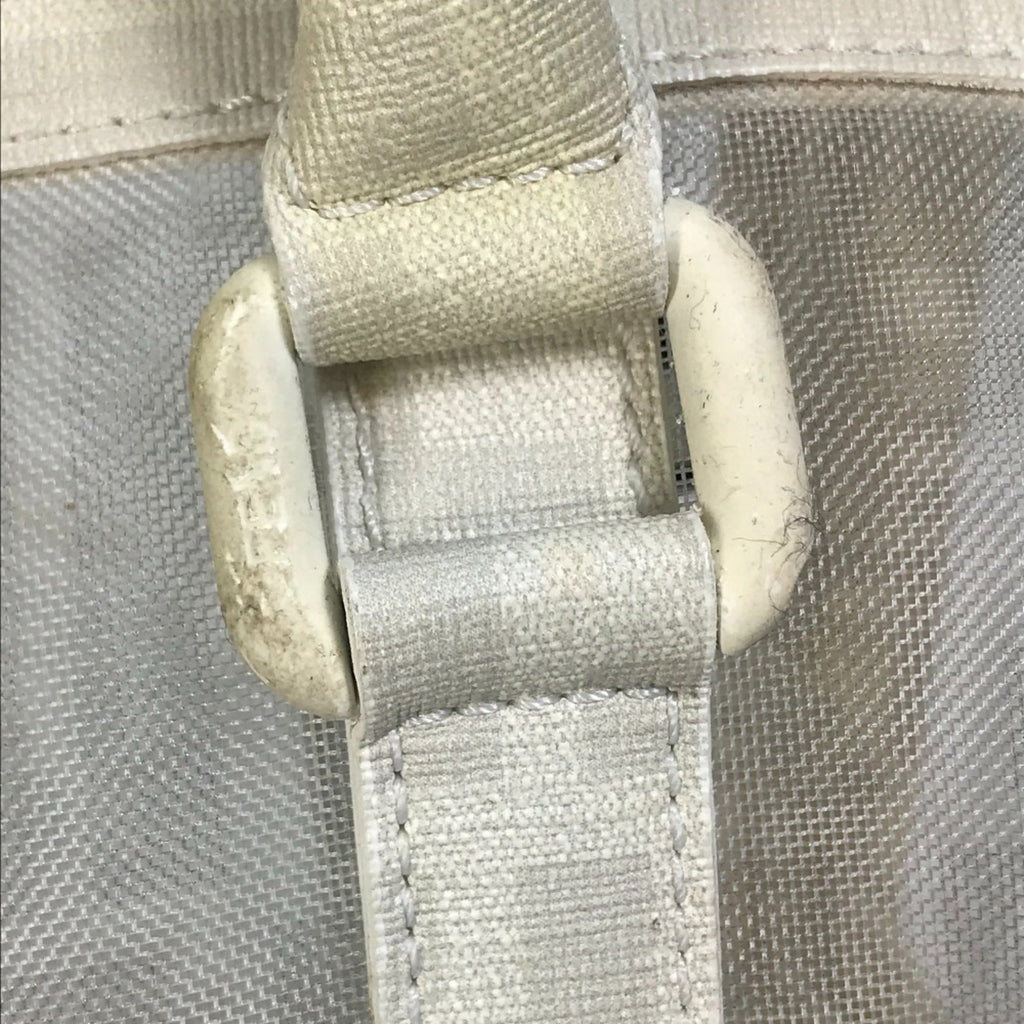 Fendi White Leather Boston Bag