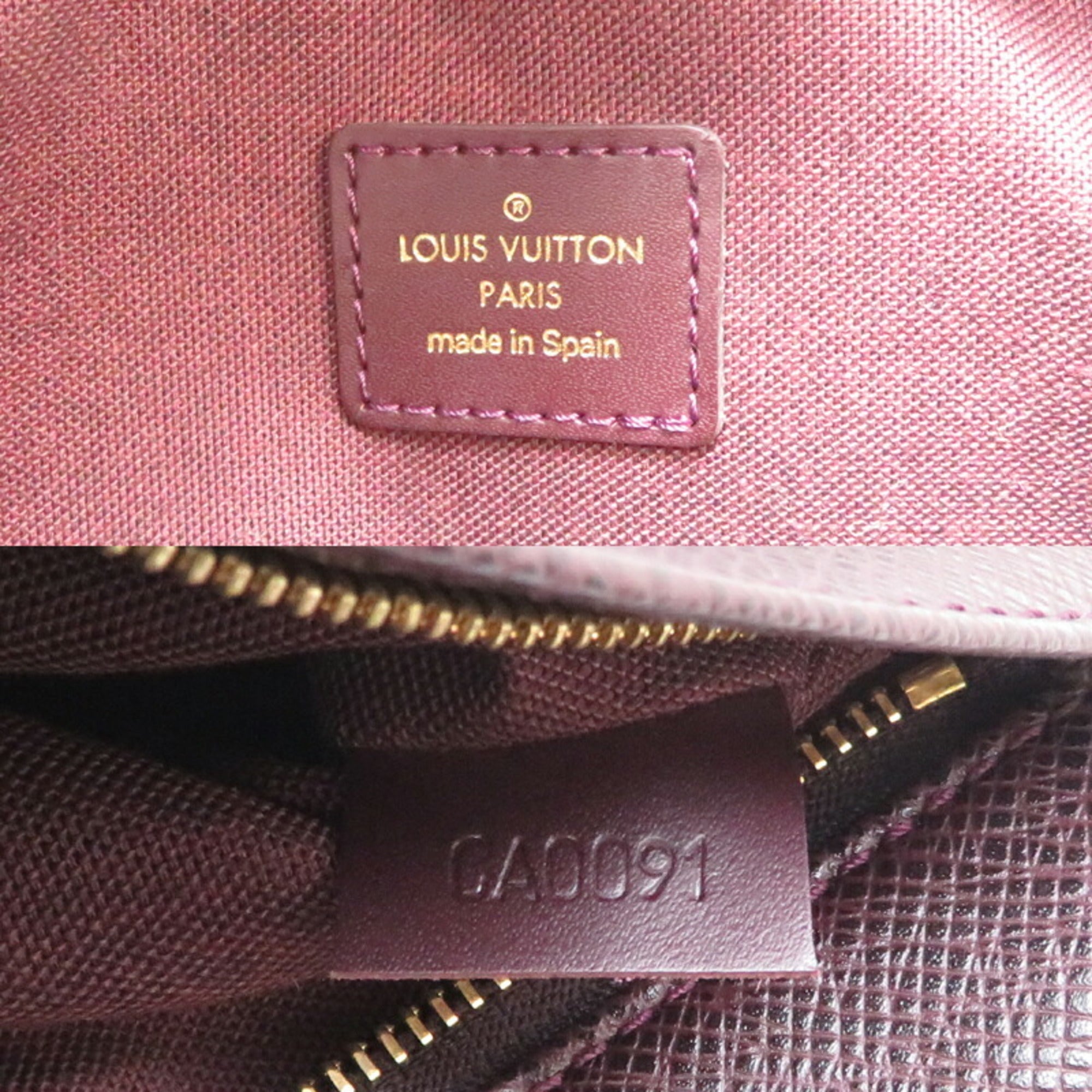 Louis Vuitton Acajou Brown Taiga Leather Clutch Bag Pouch