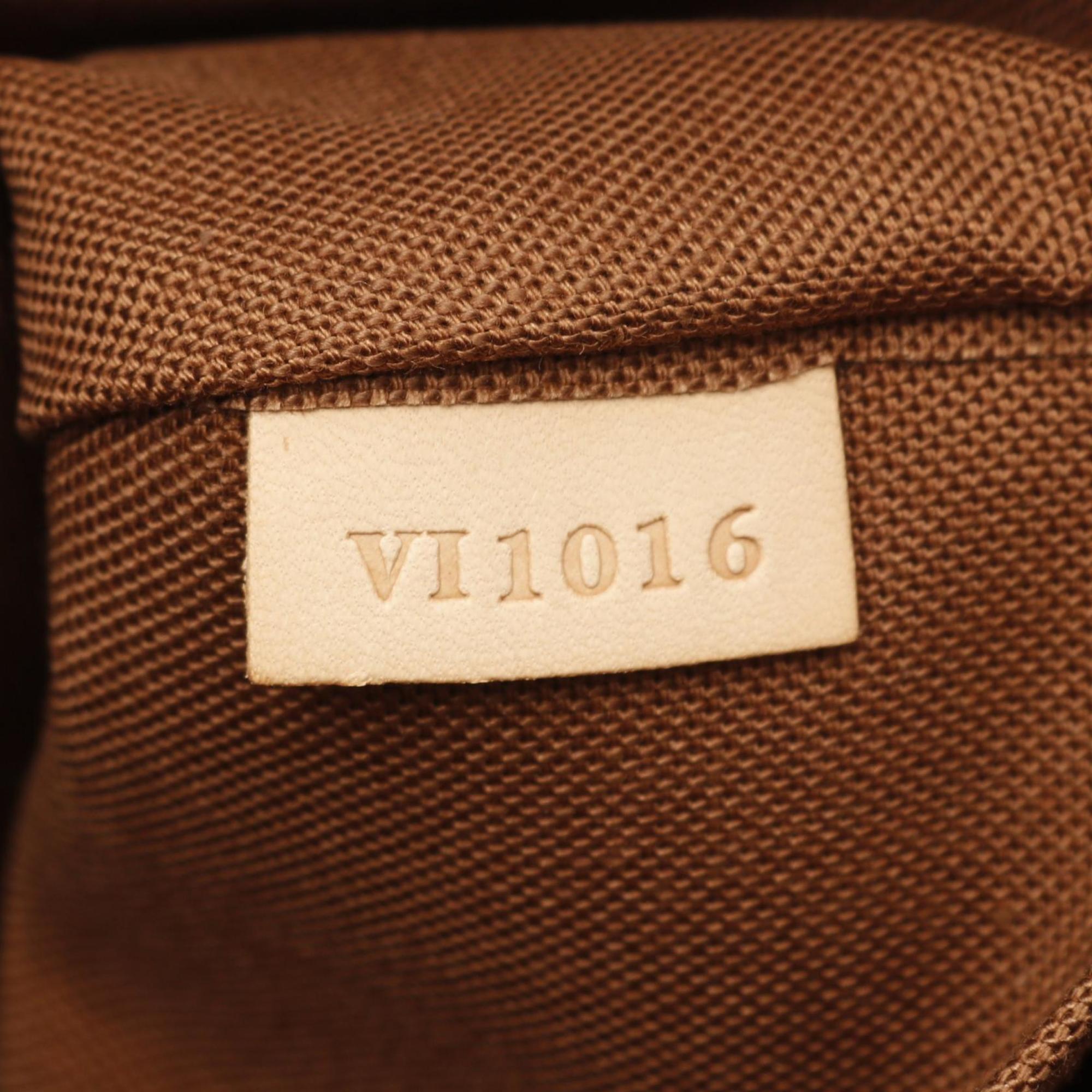 Louis Vuitton Brown Coated Canvas Leather Tote Bag