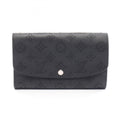 Louis Vuitton Black Noir Mahina Leather Leather Long Wallet