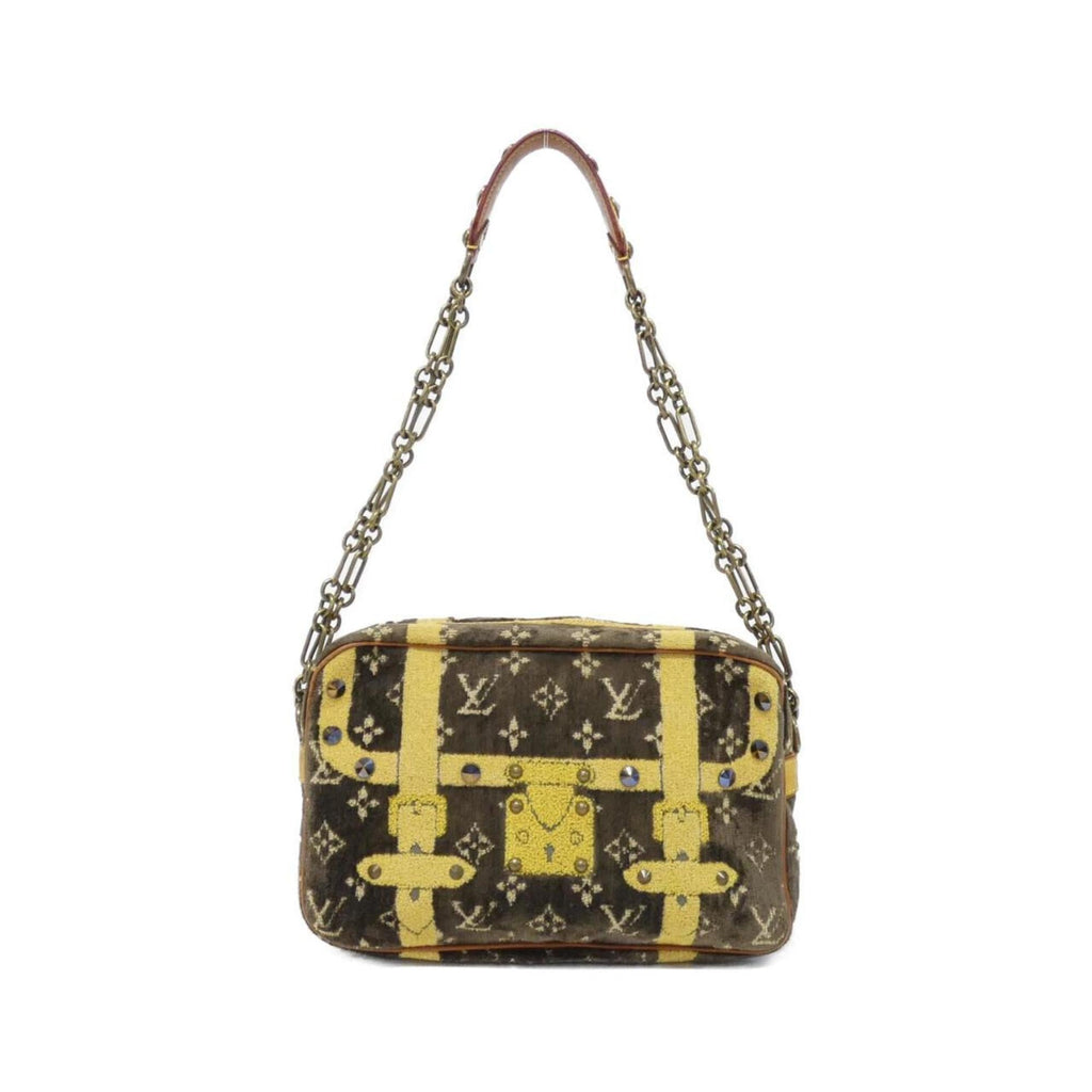 Louis Vuitton Brown Marron Pile Fabric Shoulder Bag