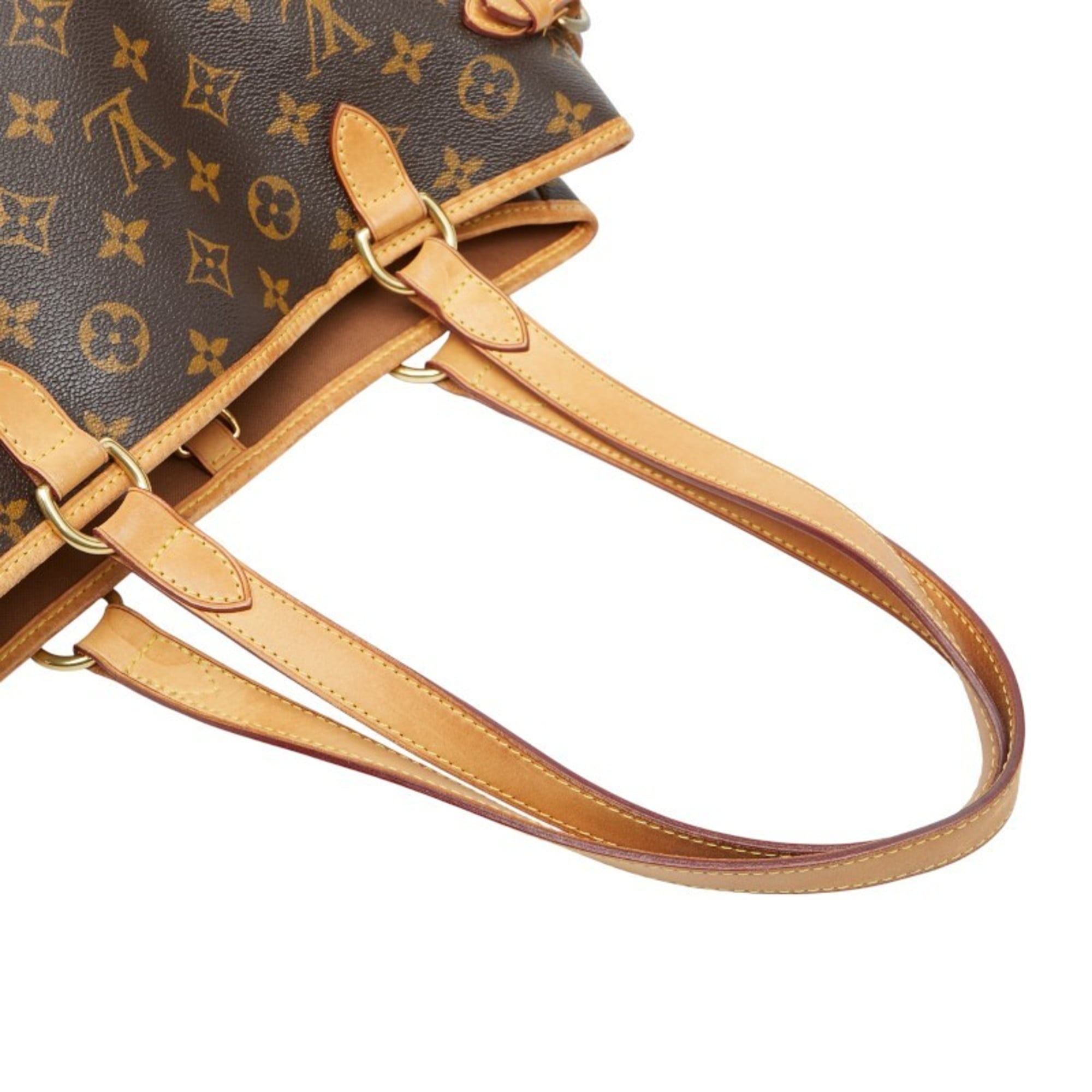 Louis Vuitton Brown Pvc Leather Shoulder Bag Tote Bag