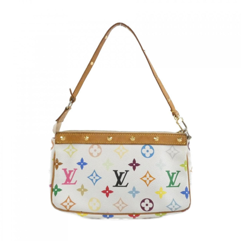 Louis Vuitton Monogram Multicolore White Coated Canvas Pochette Pouch