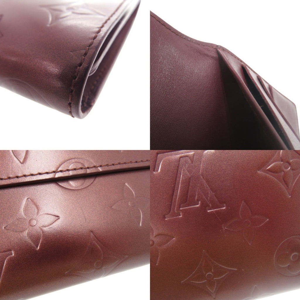 Louis Vuitton Violet Monogram Mat Long Wallet (Tri-Fold)