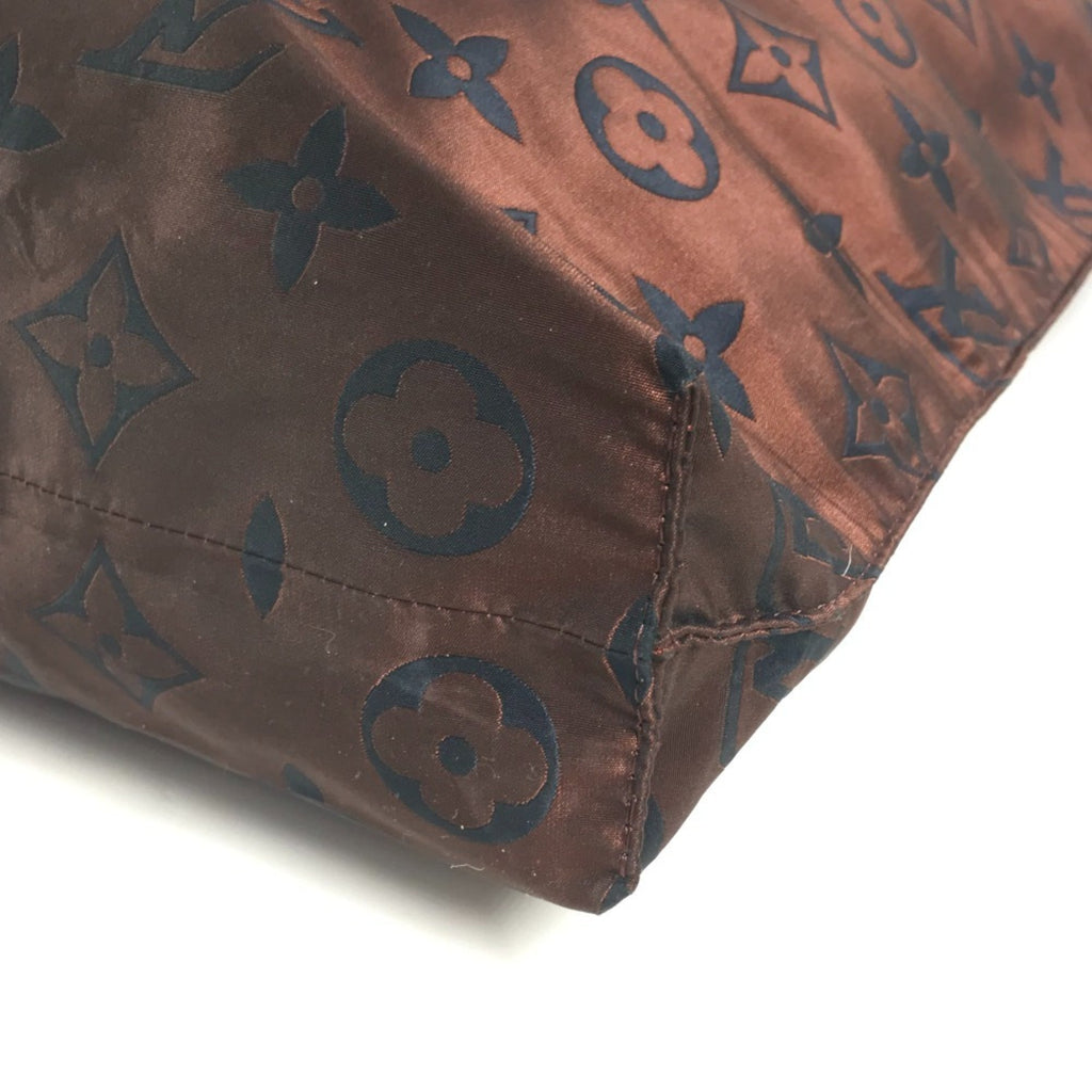 Louis Vuitton Brown Leather Nylon Shoulder Bag Tote Bag