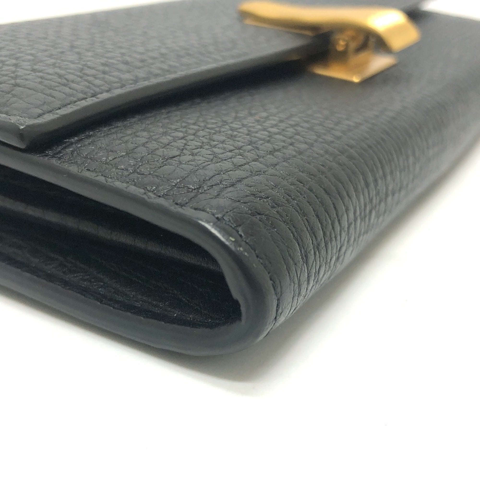 Bottega Veneta Black Leather Long Wallet (Bi-Fold)