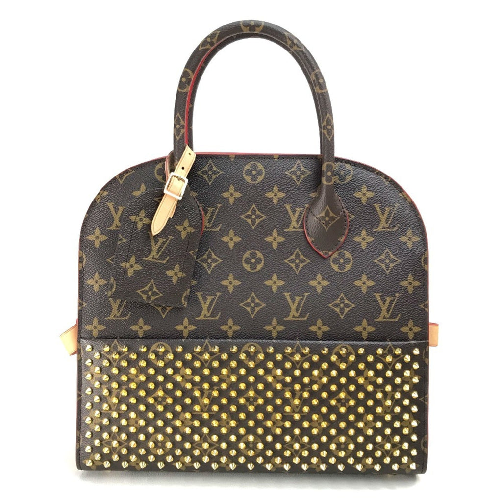 Louis Vuitton Brown Monogram Red Color Monogram Leather Handbag