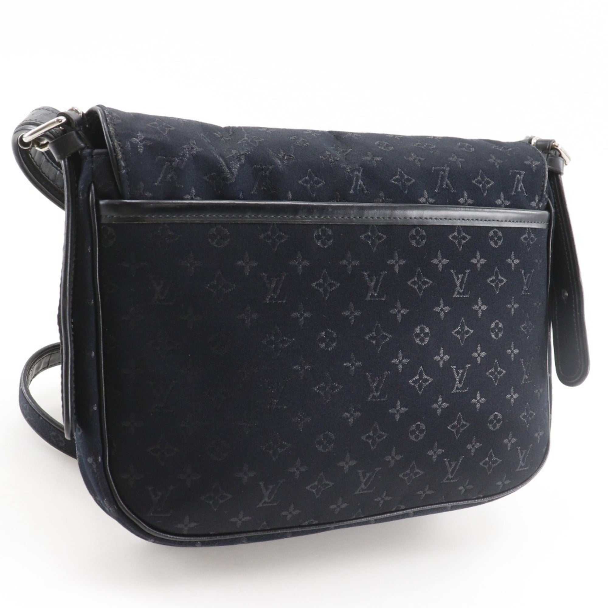 Louis Vuitton Black Monogram Satin Monogram Vernis Leather Shoulder Bag