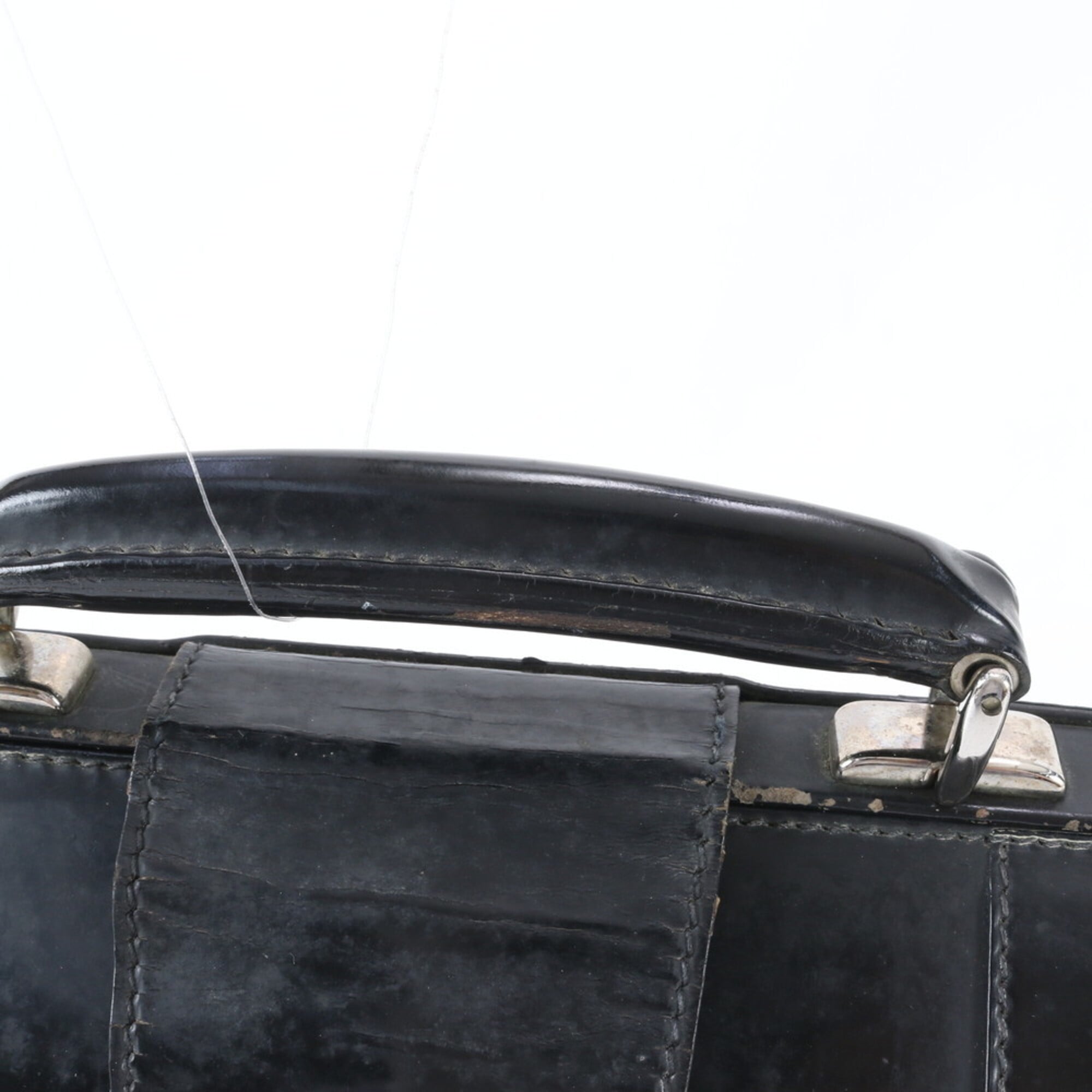 Gucci Black Leather Briefcase Handbag (Pre-Owned)