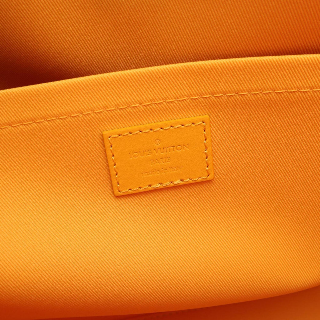 Louis Vuitton Yellow Coated Canvas Leather Tote Bag