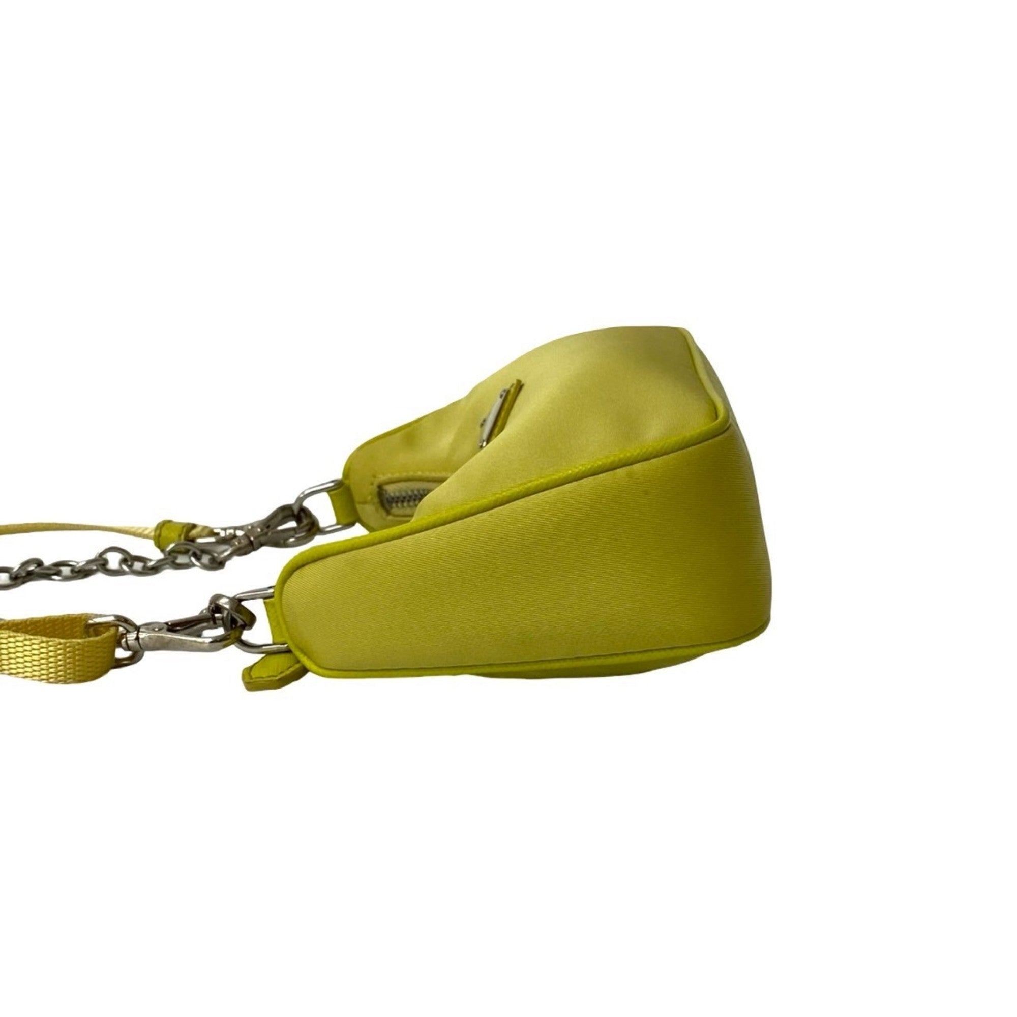 Prada Yellow Nylon Handbag Pochette Shoulder Bag