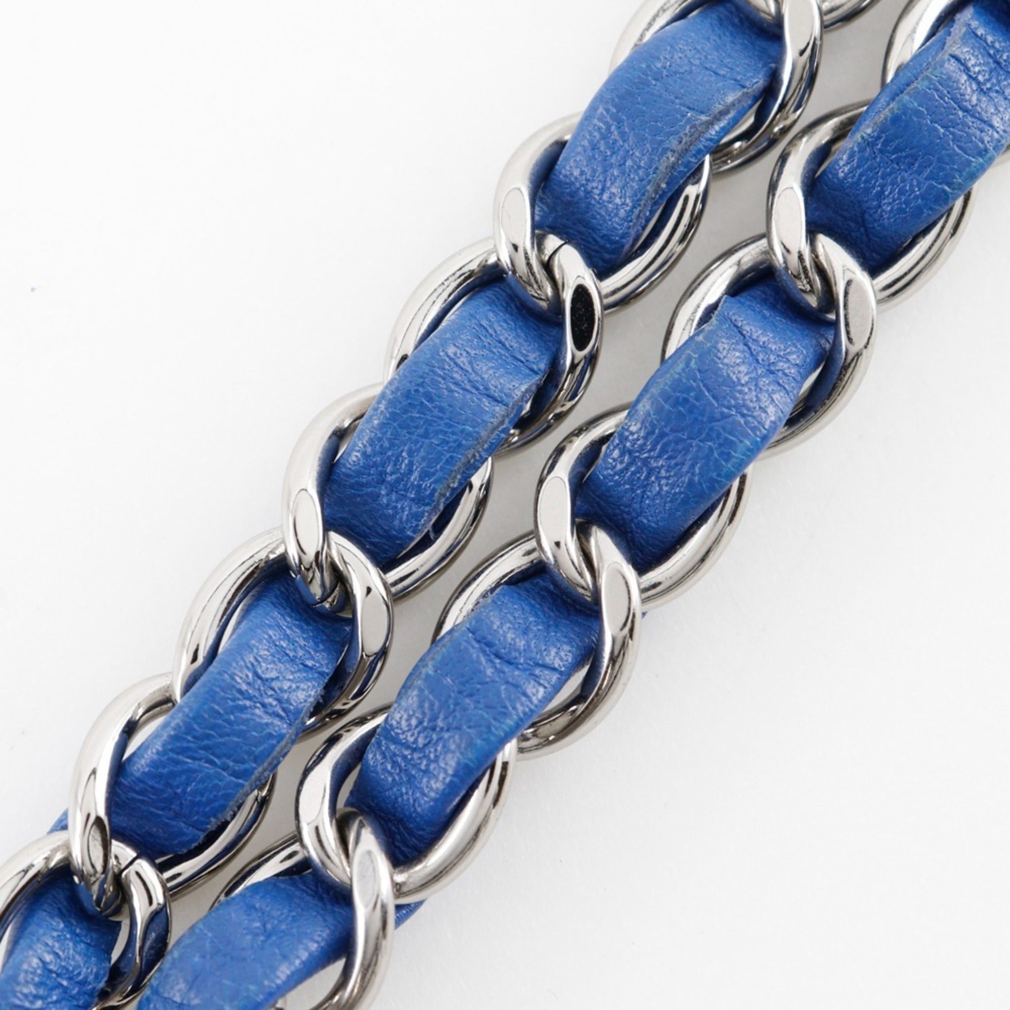 Chanel Blue Leather Shoulder Bag