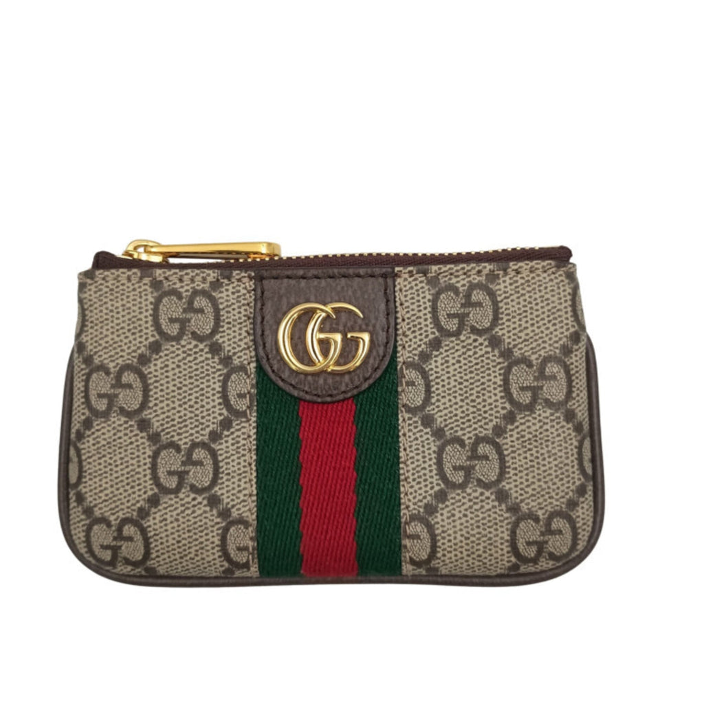 Gucci Beige Brown Gg Supreme Coin Purse/Coin Case (Pre-Owned)