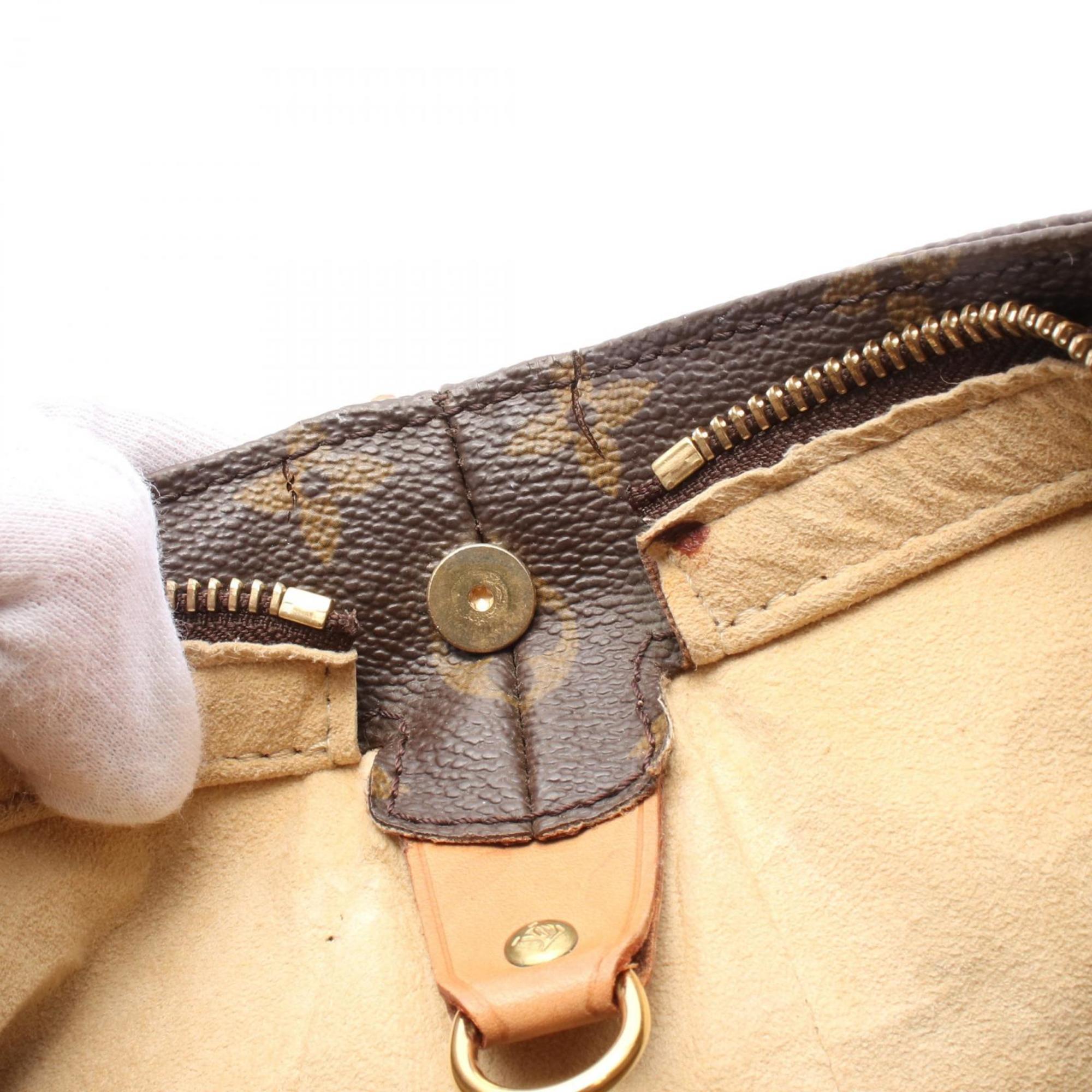 Louis Vuitton Monogram Brown Coated Canvas Leather Shoulder Bag