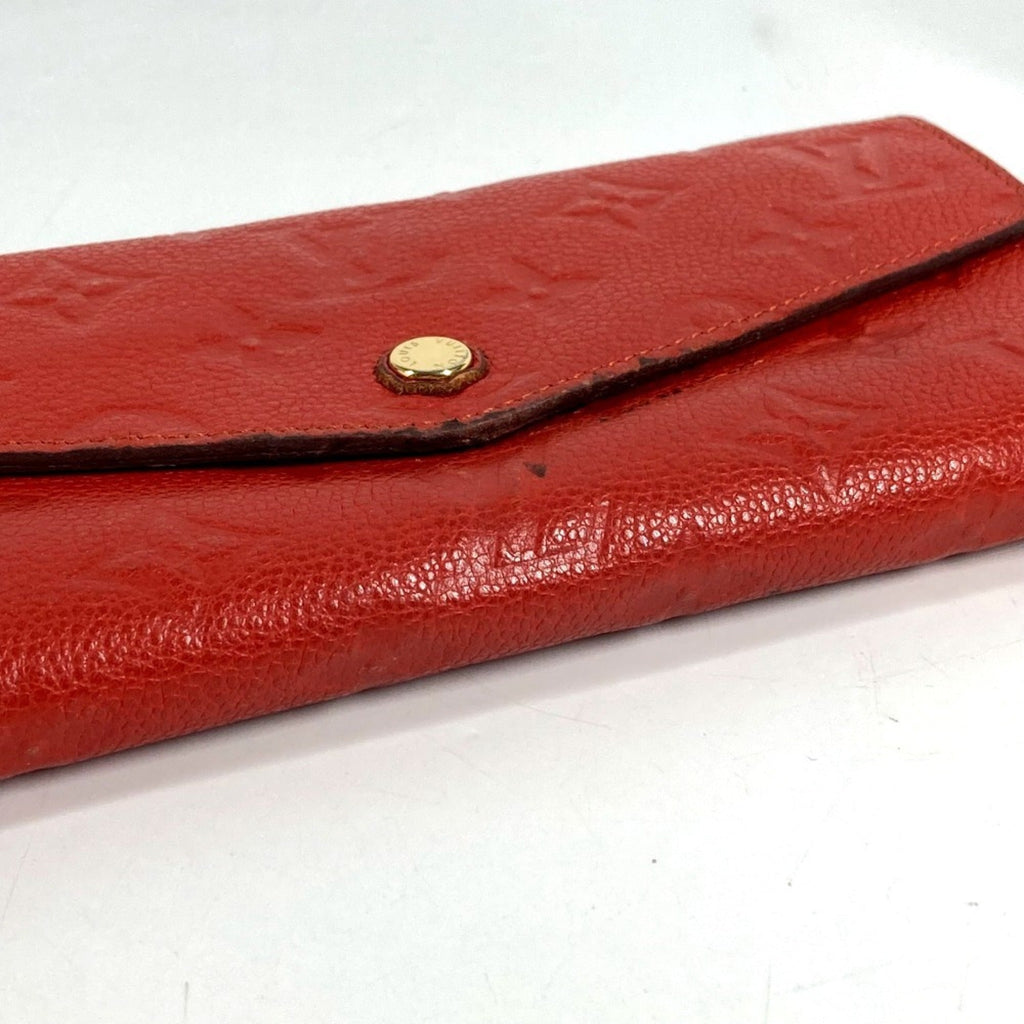 Louis Vuitton Auriane Red Color Monogram Empreinte Long Wallet
