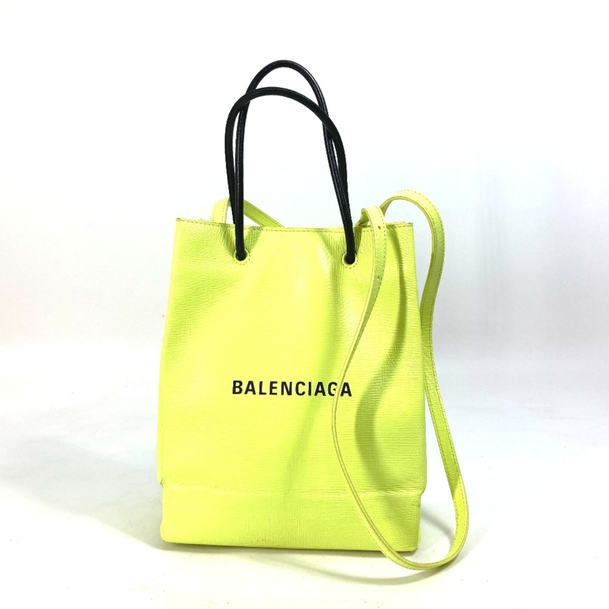 Balenciaga Yellow Leather Tote