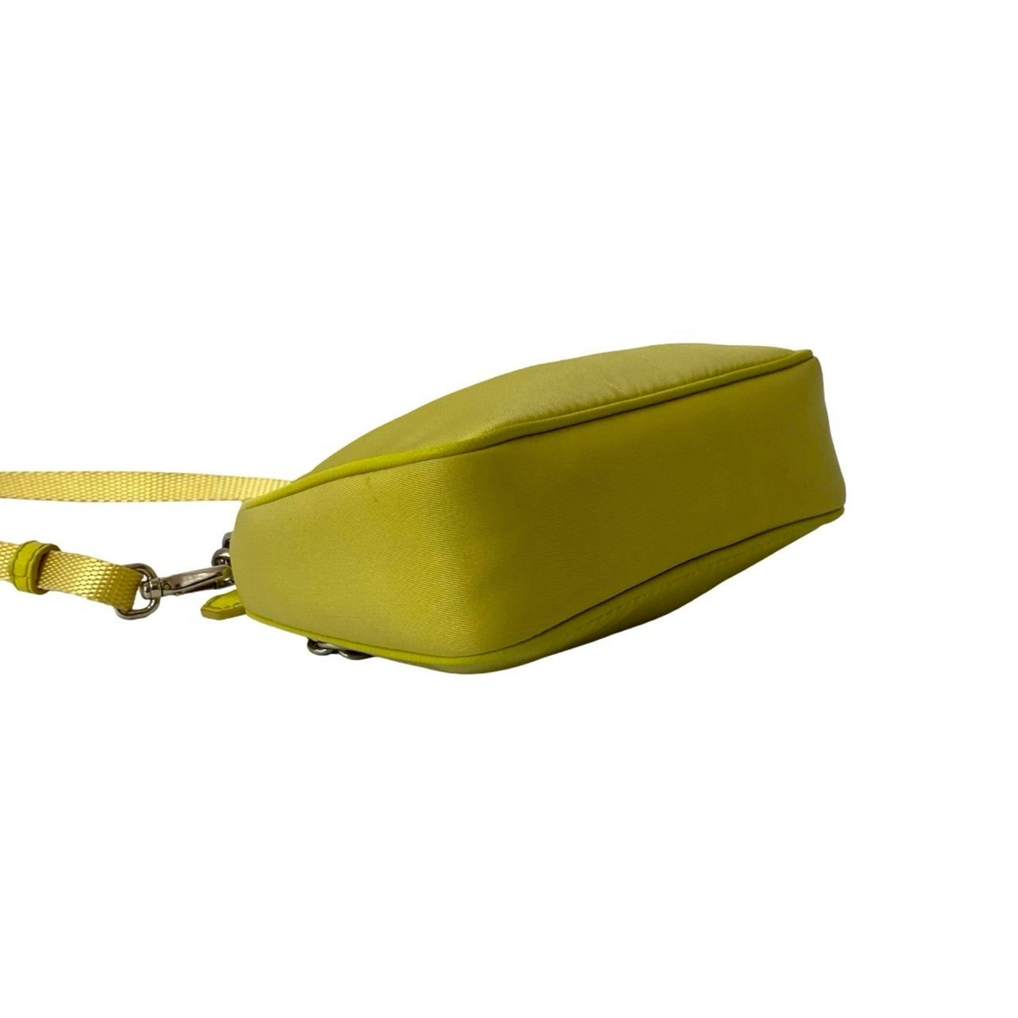 Prada Yellow Nylon Handbag Pochette Shoulder Bag