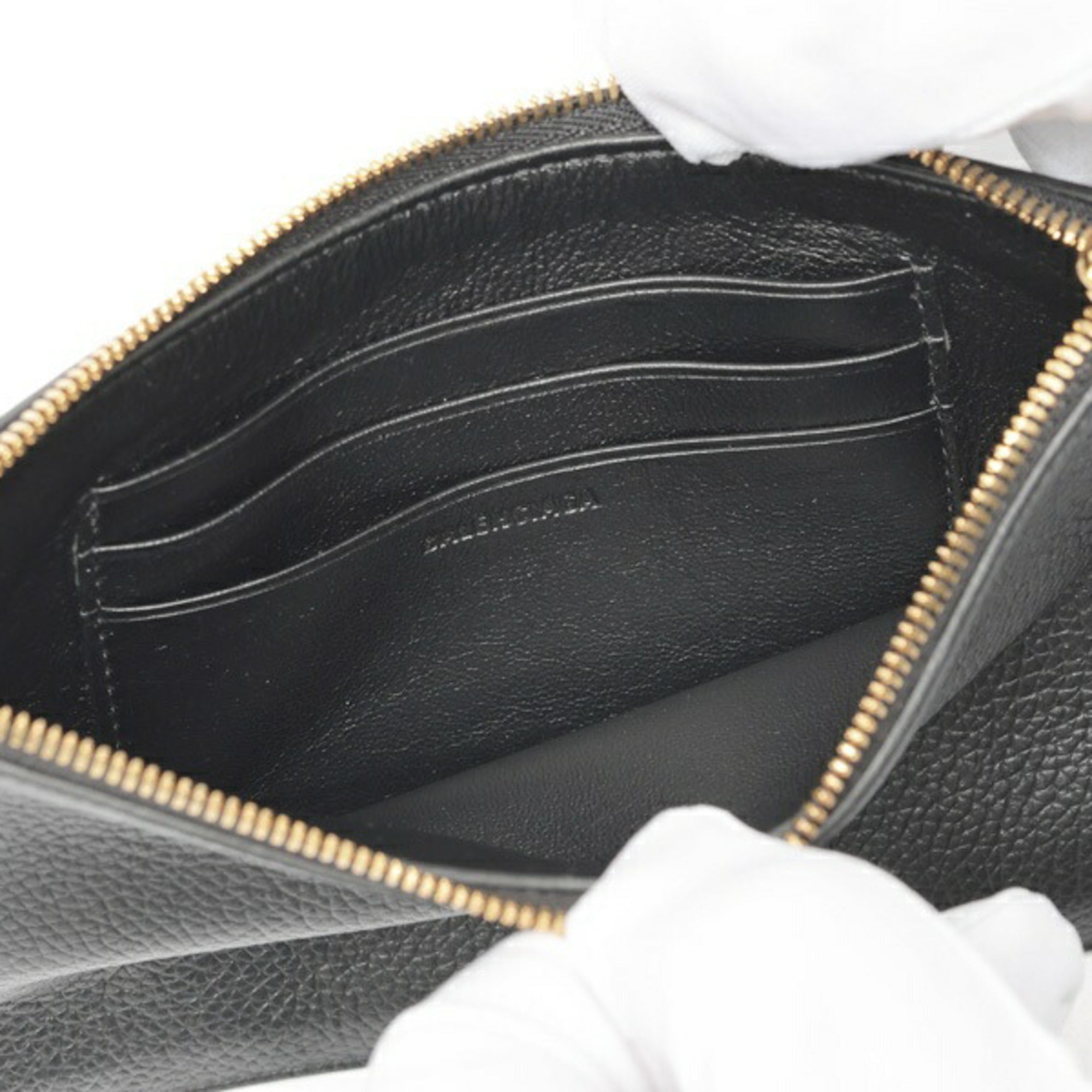 Balenciaga Black Leather Pouch