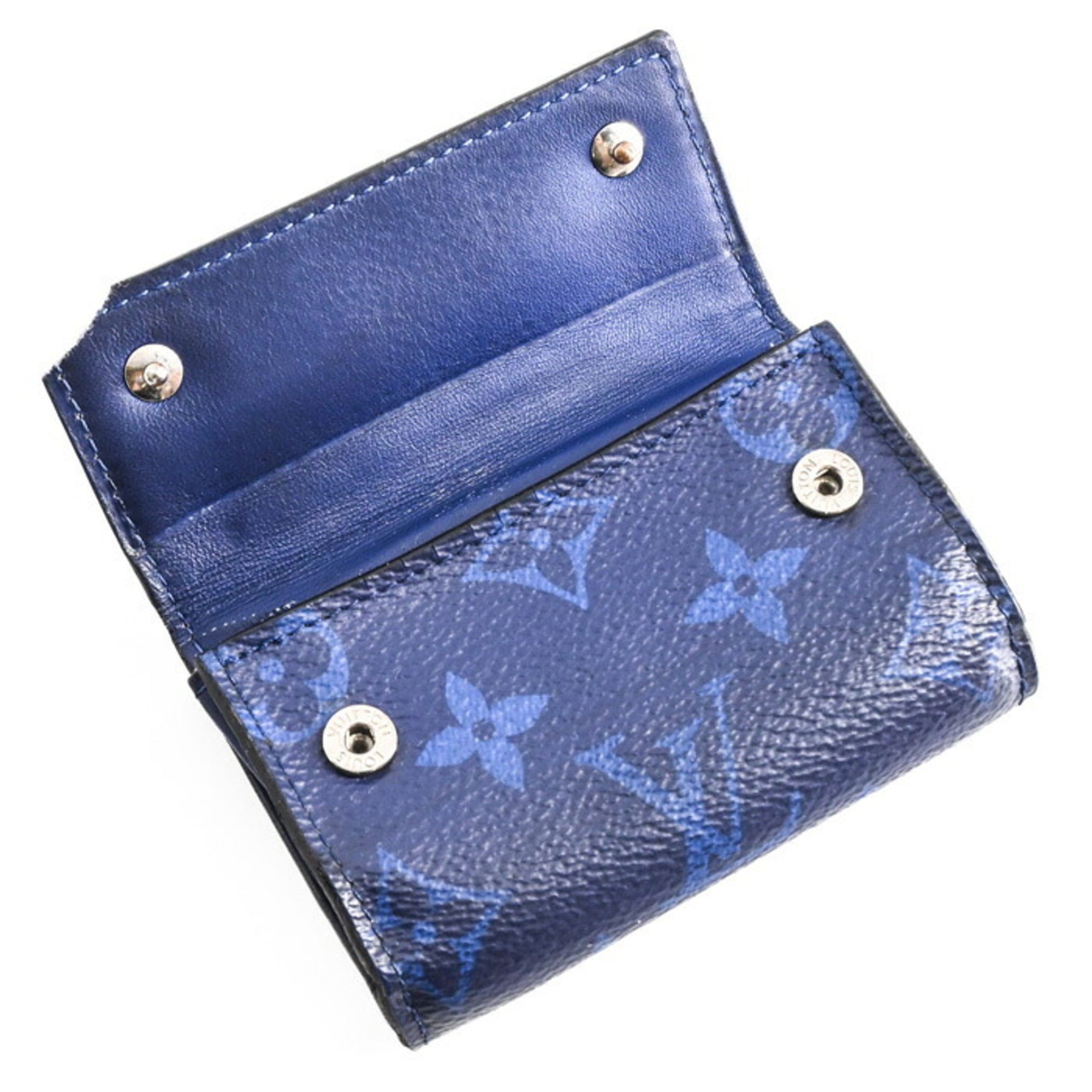 Louis Vuitton Blue Taigarama Wallet (Tri-Fold)