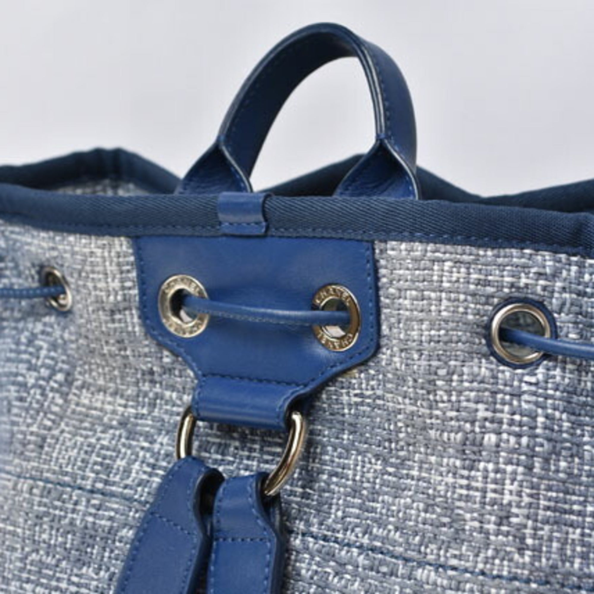 Chanel Cotton Canvas Denim Backpack