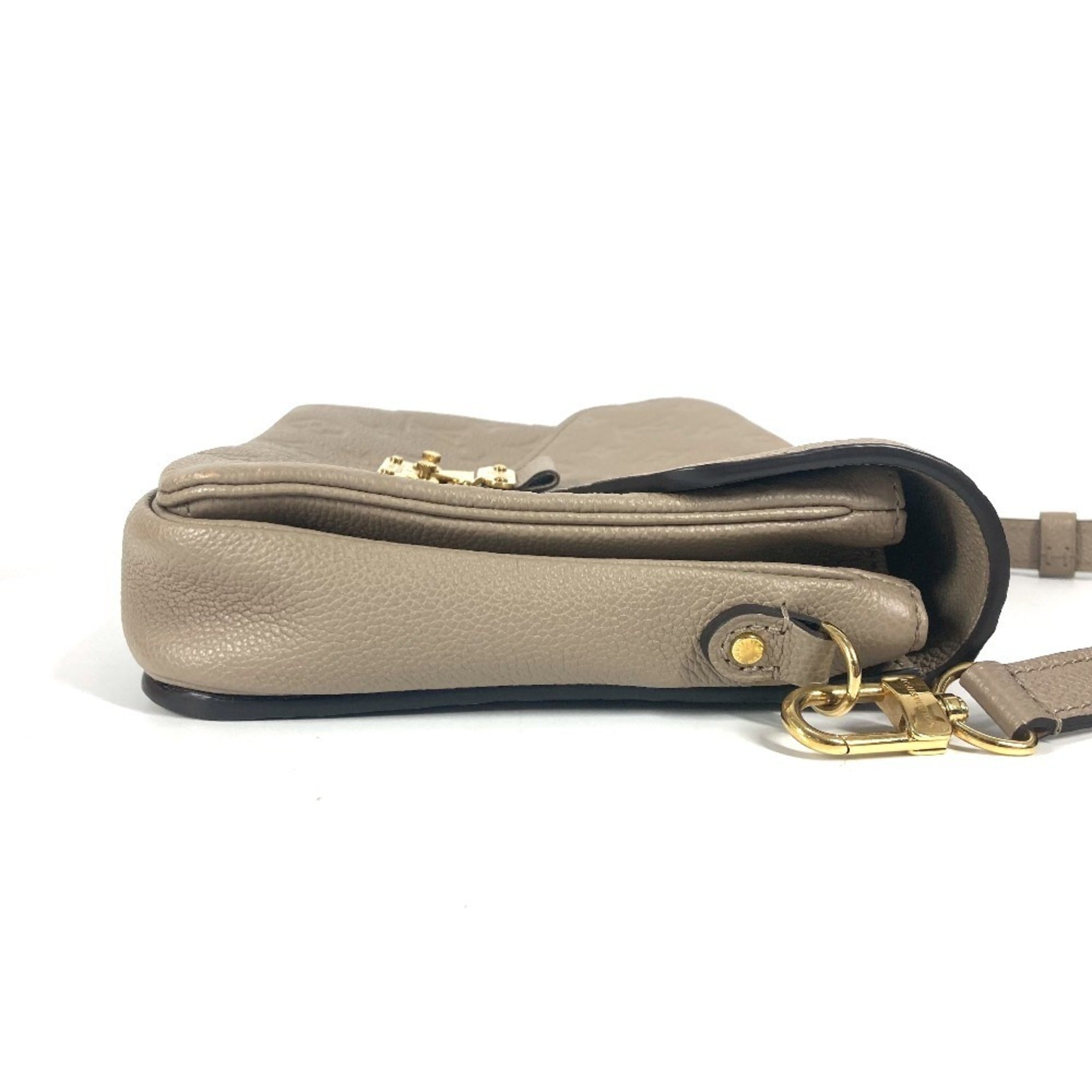 Louis Vuitton Monogram Empreinte Beige Tourterelle Monogram Empreinte Handbag Pochette Shoulder Bag