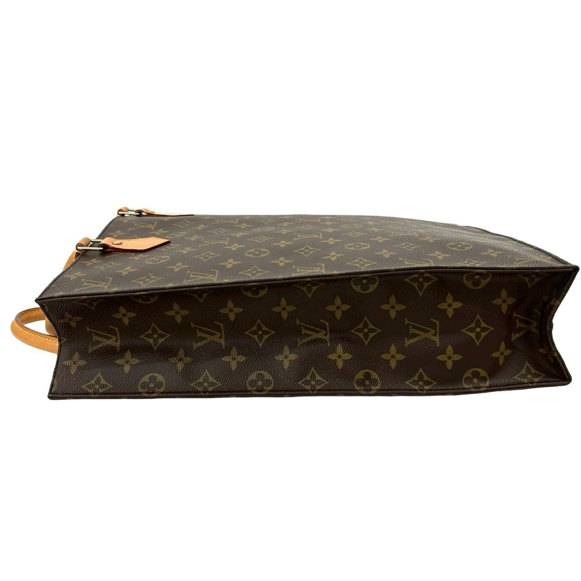 Louis Vuitton Brown Leather Pvc Handbag Tote Bag