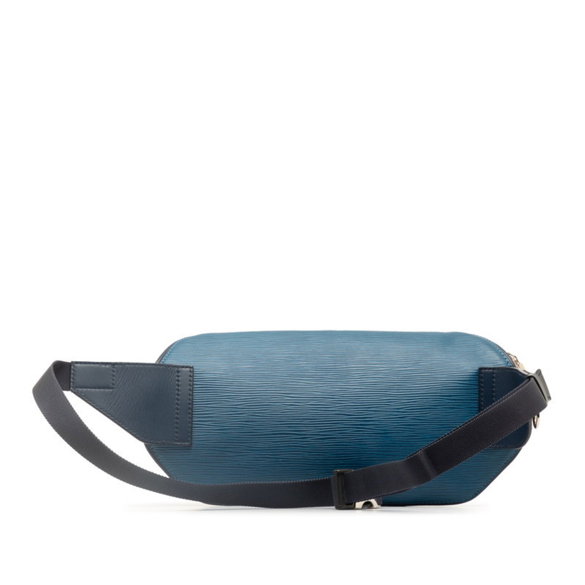 Louis Vuitton Epi Azur Blue Leather Pouch Sling Bag