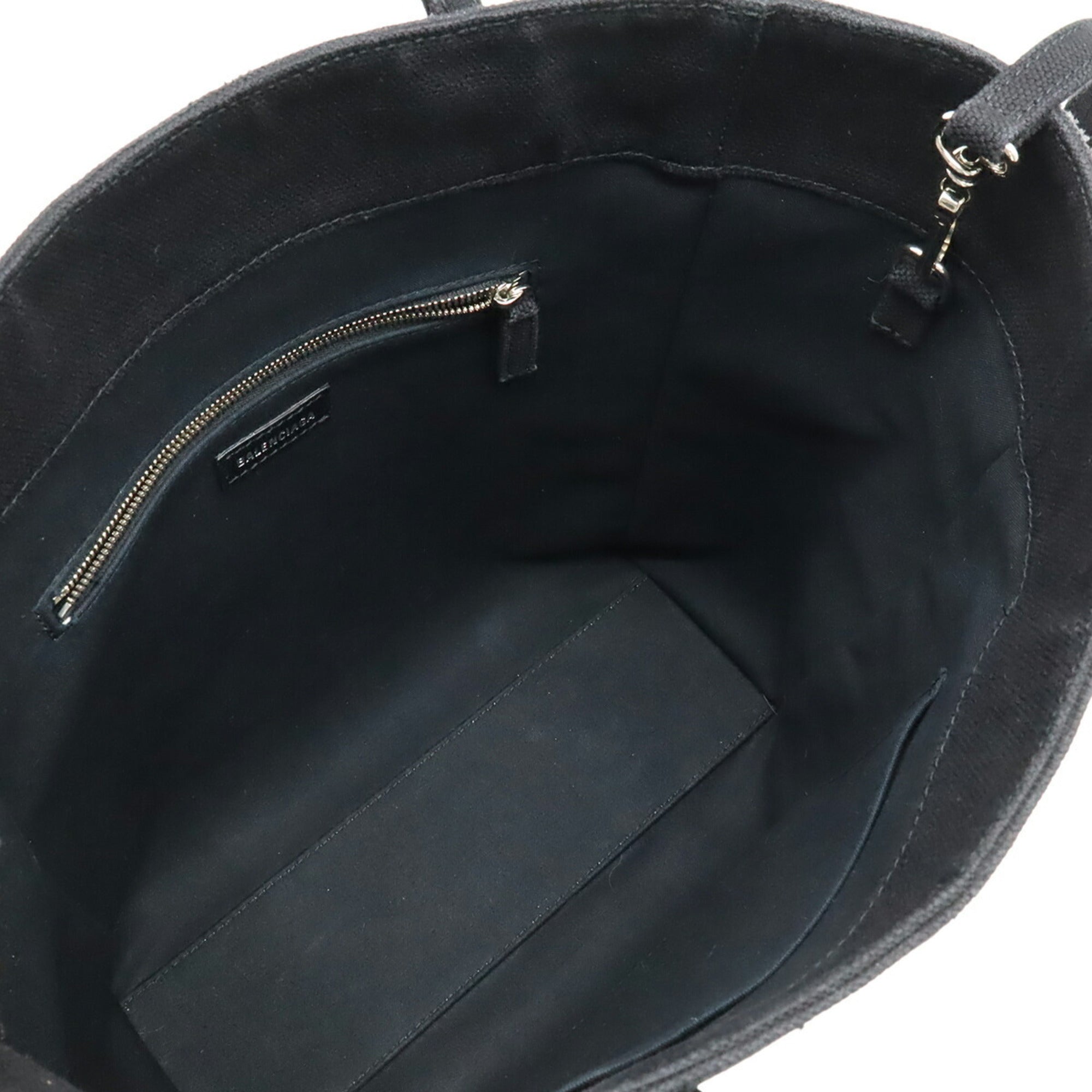 Balenciaga Black Canvas Shoulder Bag Tote