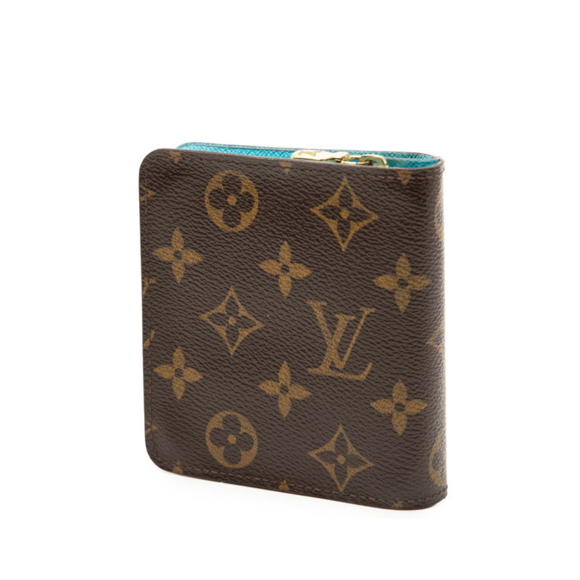Louis Vuitton Blue Brown Monogram Pvc Leather Wallet