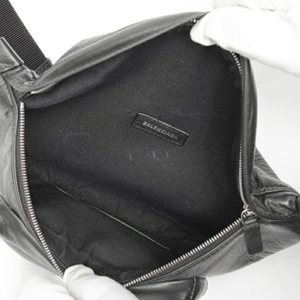 Balenciaga Black Leather Fanny Pack
