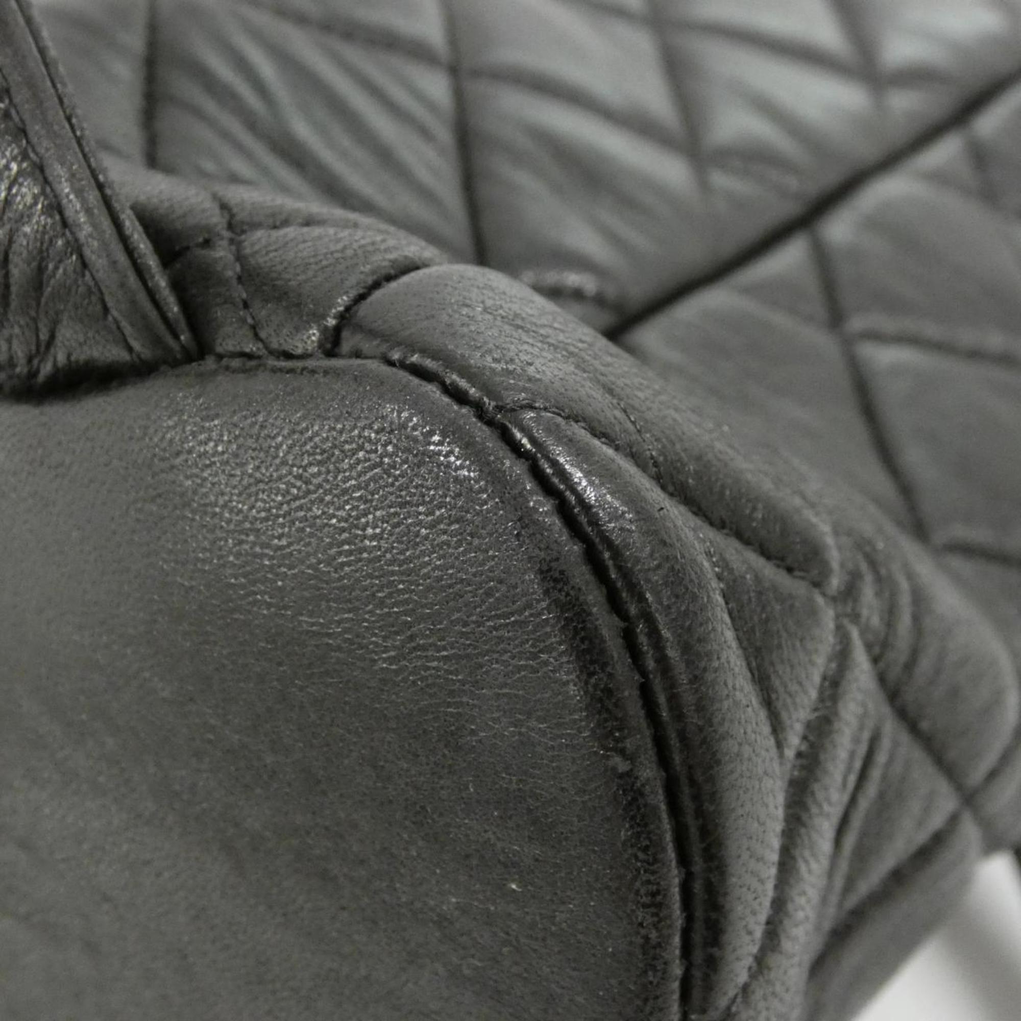 Chanel Black Leather Backpack