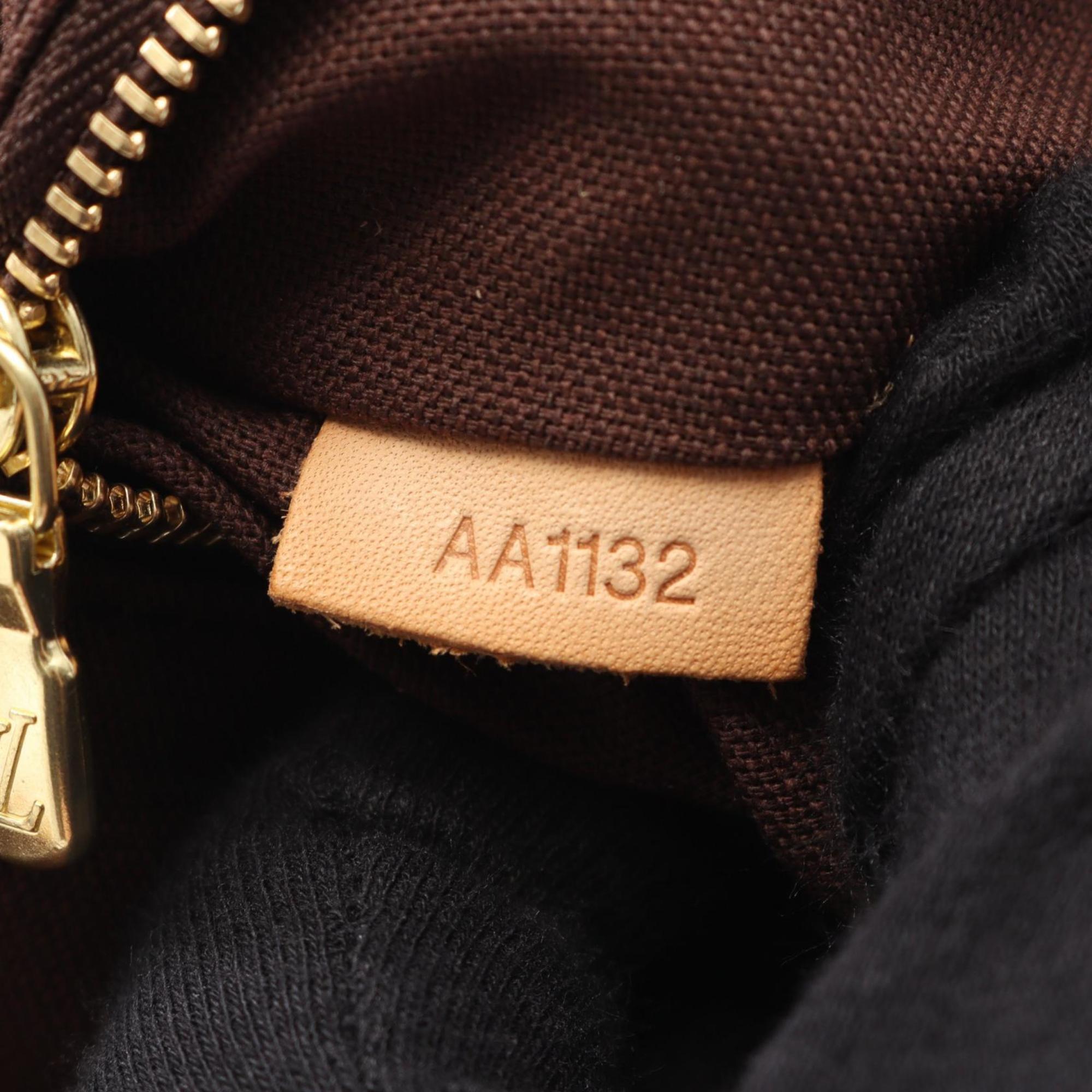 Louis Vuitton Brown Coated Canvas Leather Shoulder Bag