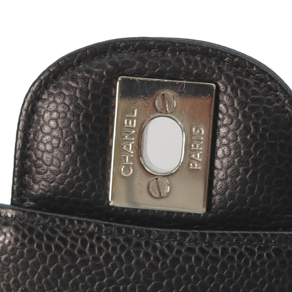 Chanel Matelasse Black Grained Calfskin Shoulder Bag