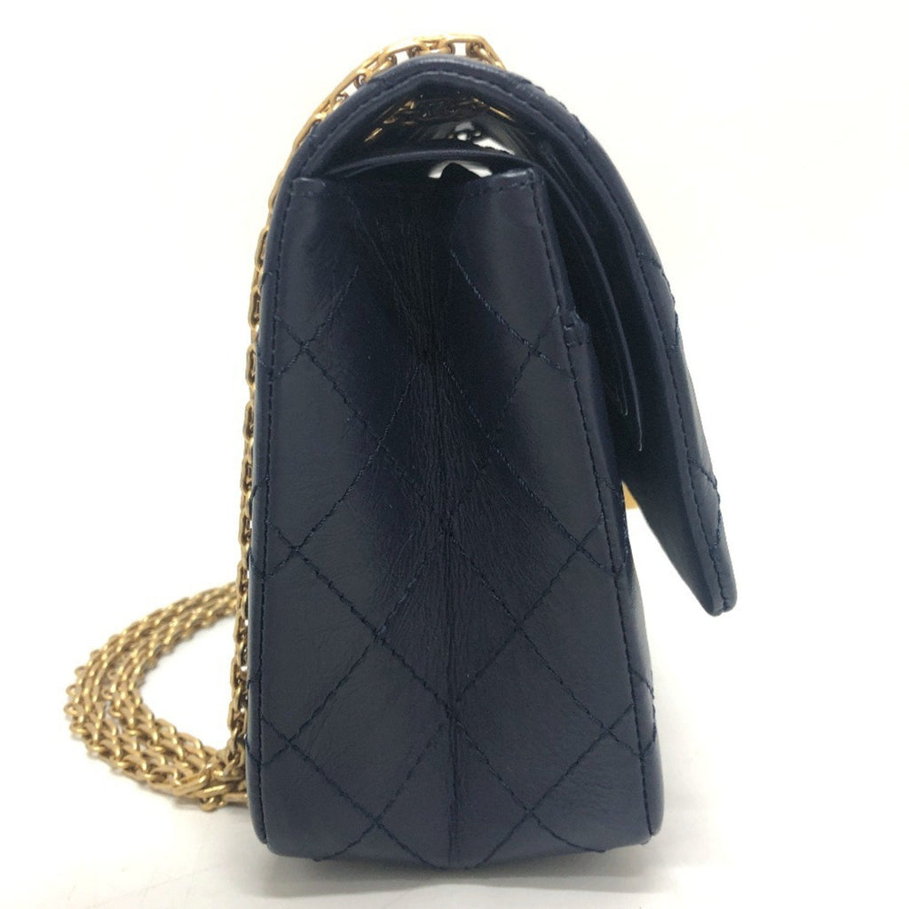 Chanel Navy Leather Shoulder Bag